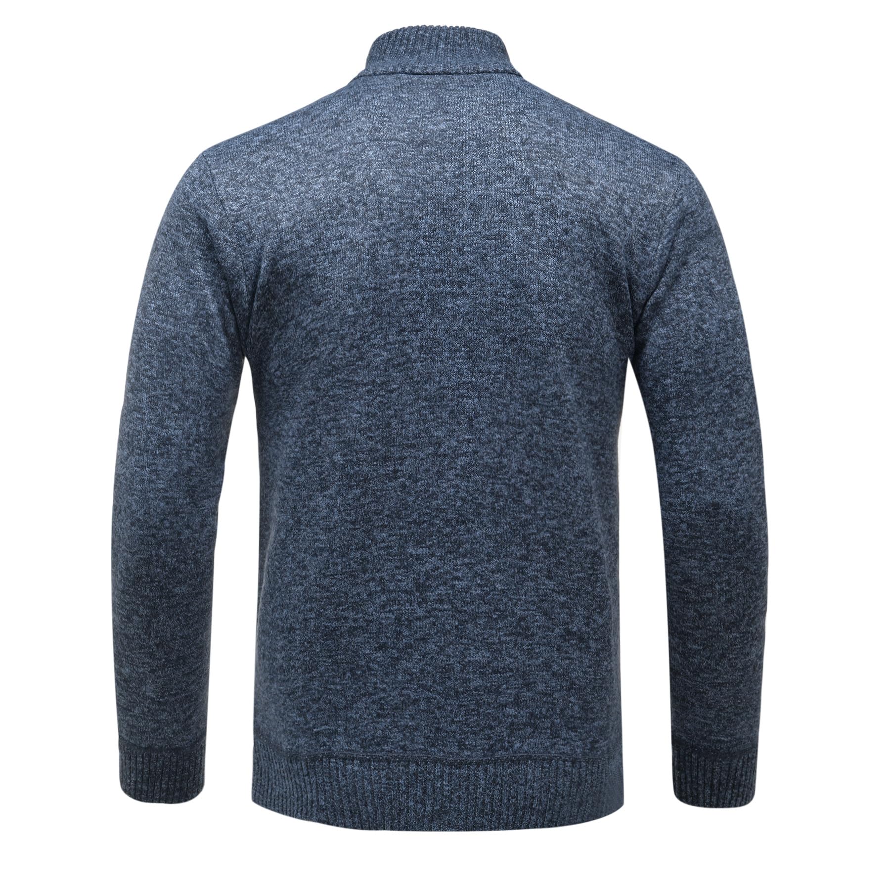 Allthemen Cardigan Zippé Homme à Manches Longues Veste Casual Chaud Col Montant Sweater en Maille Invernale