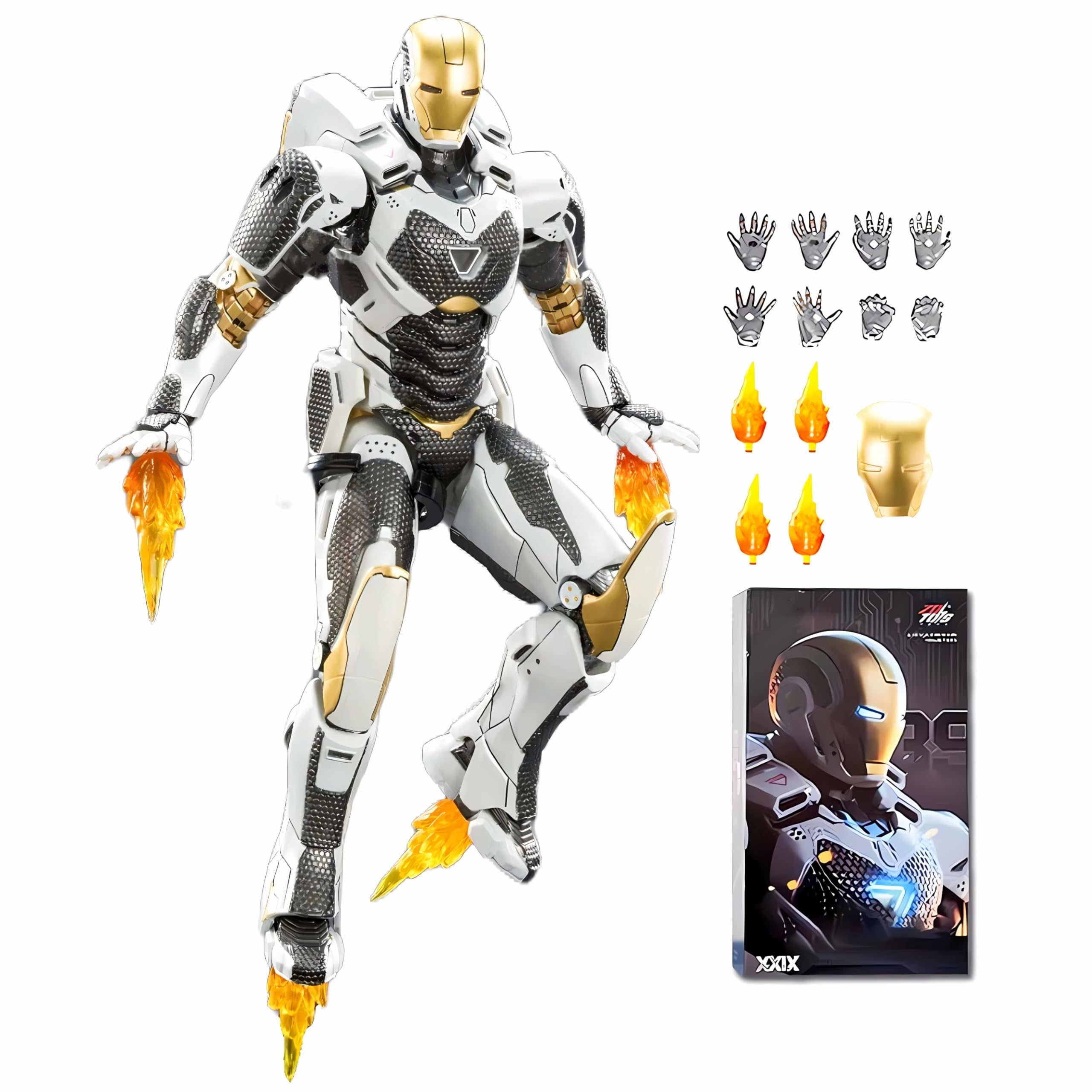 7 inch MK39Ironman Action Figure-All Joints Movable Exquisite Painting with Lots of Accessories Collectable Toy(1/10 Scale)