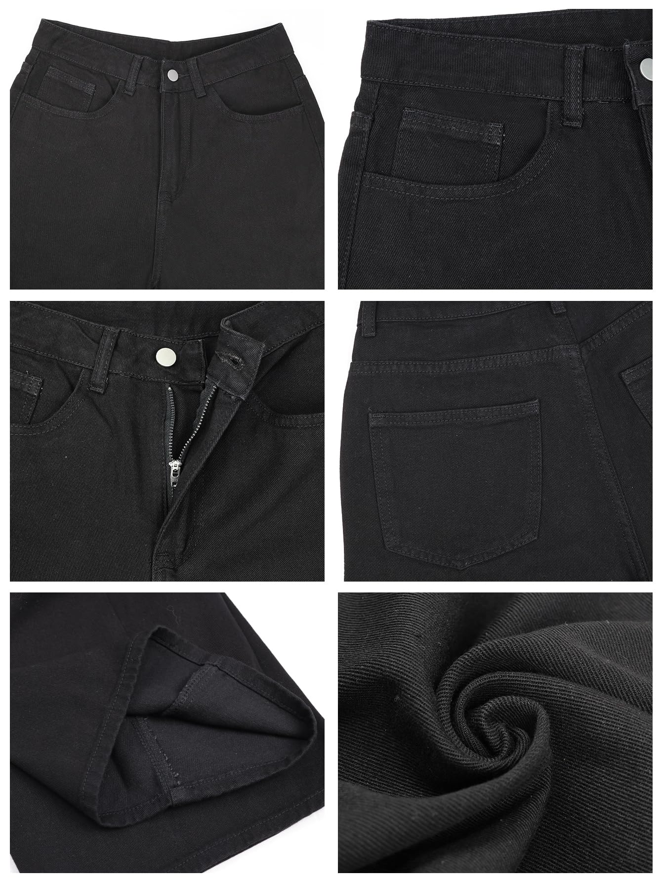 Pantalon Denim Baggy Femme Large Jambe Vintage Rétro Y2K 90s Laisé Streetwear Hip Hop