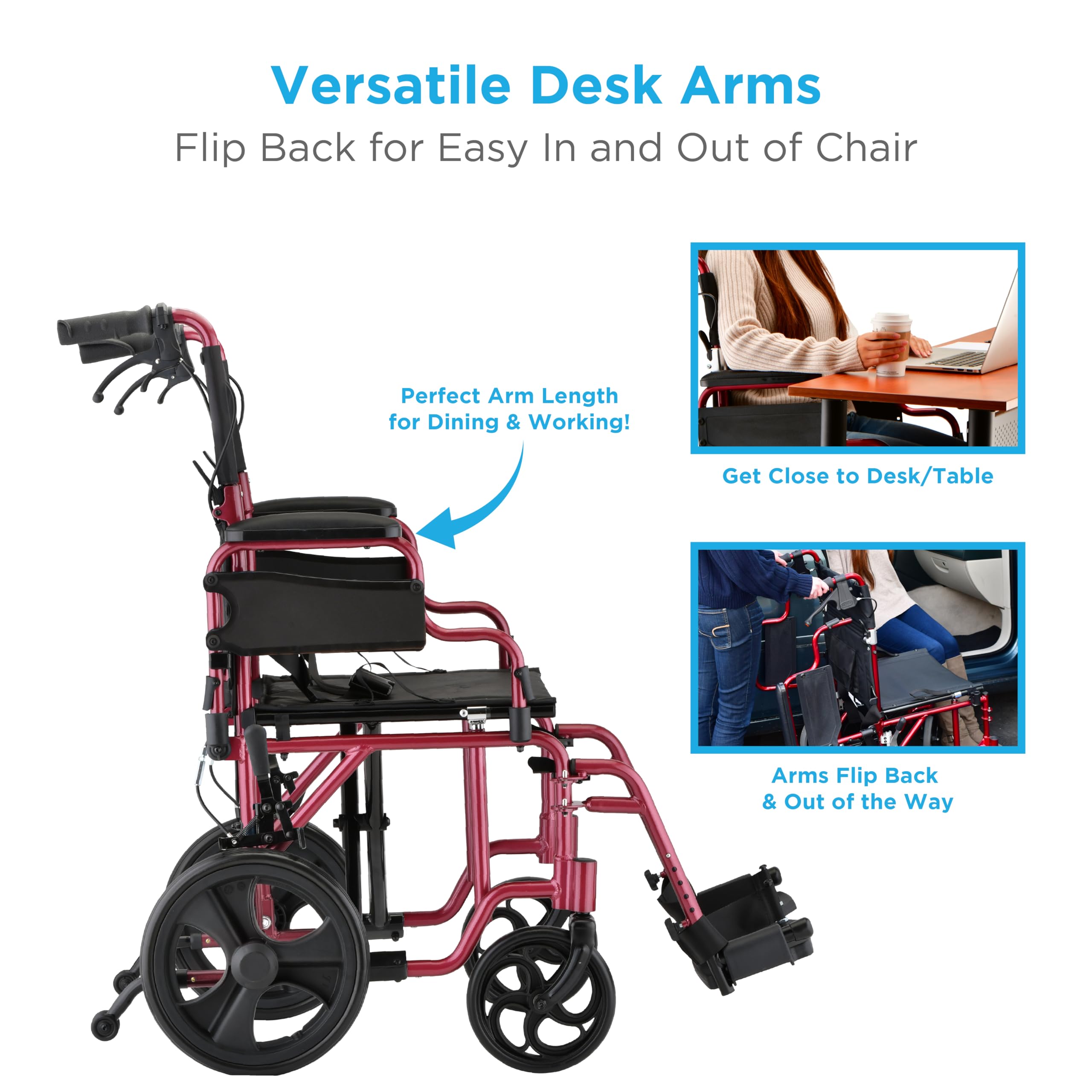 NOVA Folding Transport Chair - Lightweight & Portable -4 NOVA Folding Transport Chair - Lightweight & Portable -4