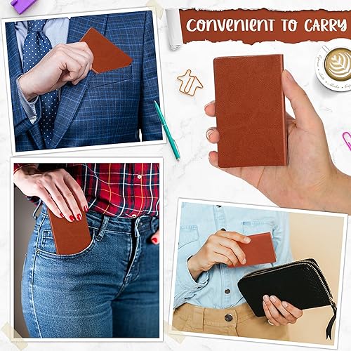 Miniatura 5 de Yeaqee Paquete de 20 mini cuadernos de cuero para el regreso a clases, cuadernos de bolsillo de 4 x 2.5 pulgadas, 50 páginas, diario impermeable de