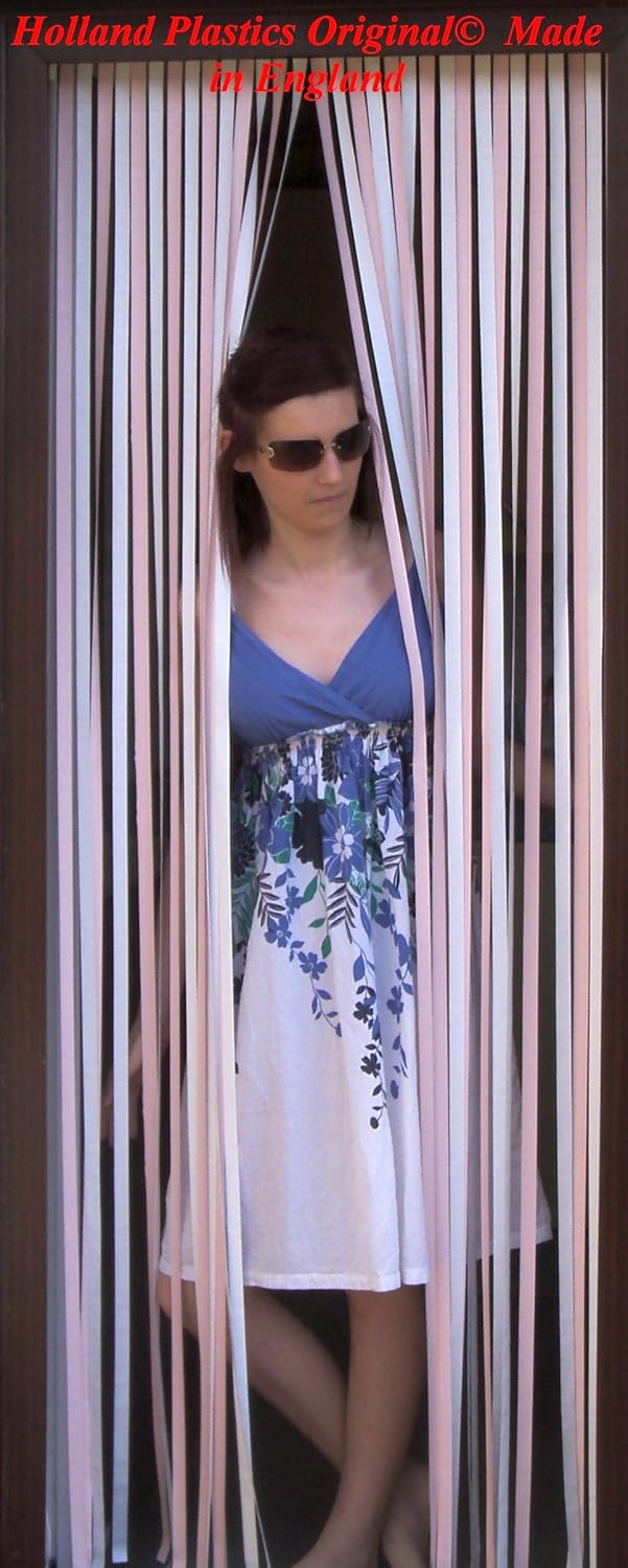 Holland Plastics Original Brand Heavy Duty Bug Strip Blind Complete with Hooks for Plastic Door Frames 80Cm Blue Liquorice