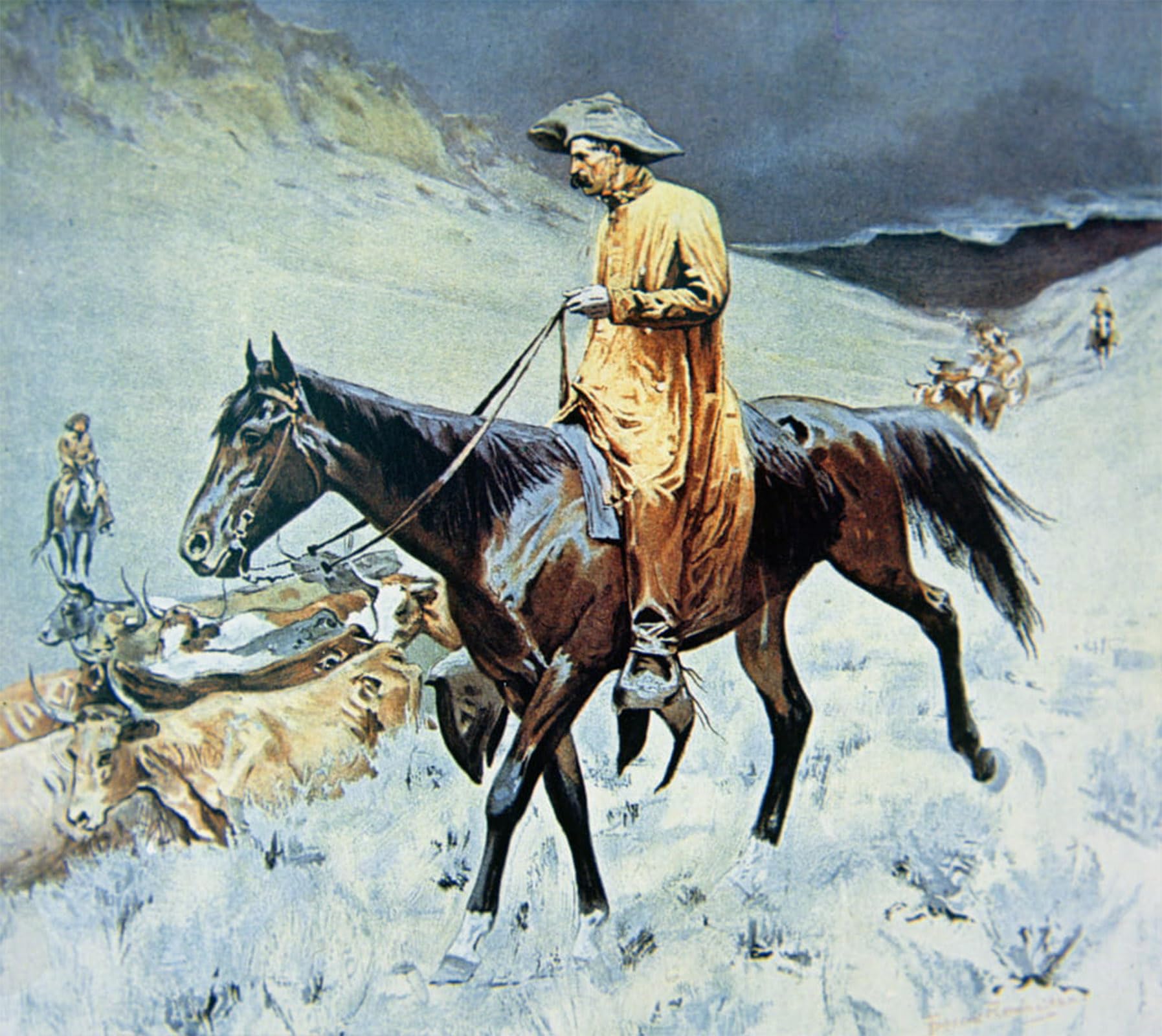 POSTERIIk Famous Print Pop Art Wall Art Graffiti on the Trail by Frederic Remington Art Prints for Home Decor 60x90cm