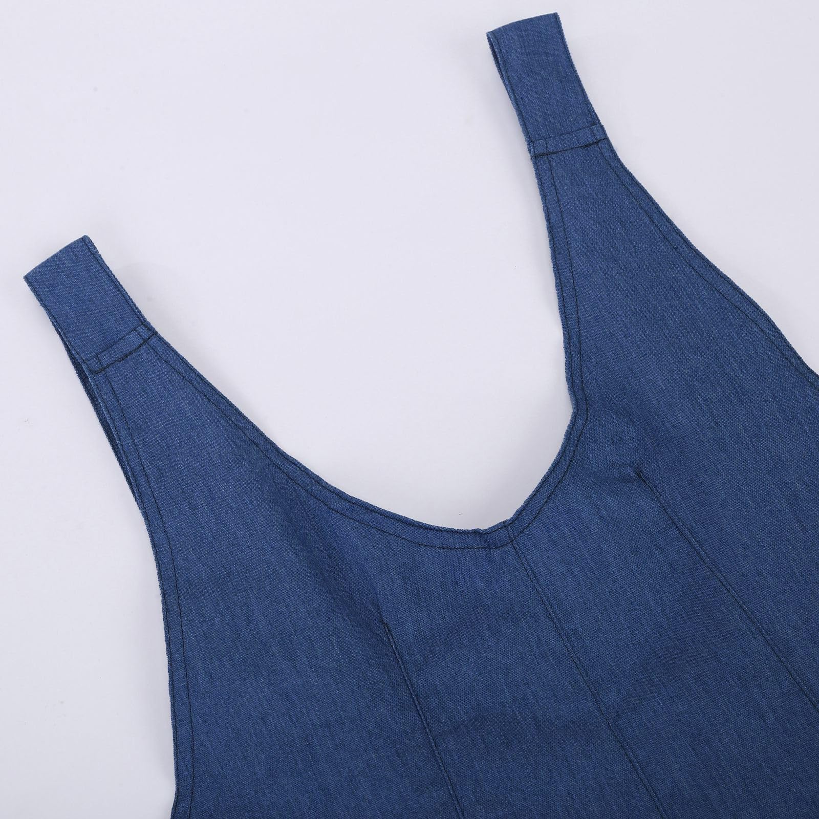 WWricotta Salopette in denim per bambine, pantaloncini estivi regolabili con spalline, tute in jeans, pantaloncini/A