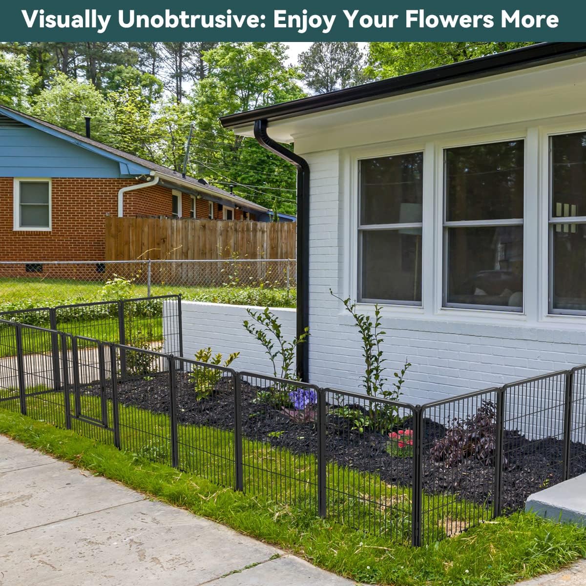 Buy FXW Garden Fence 16 Panels 41ft (L)×24in (H) Decorative Garden