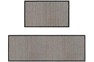 Artoid Mode Washable Non-Skid White and Tan Rug Set