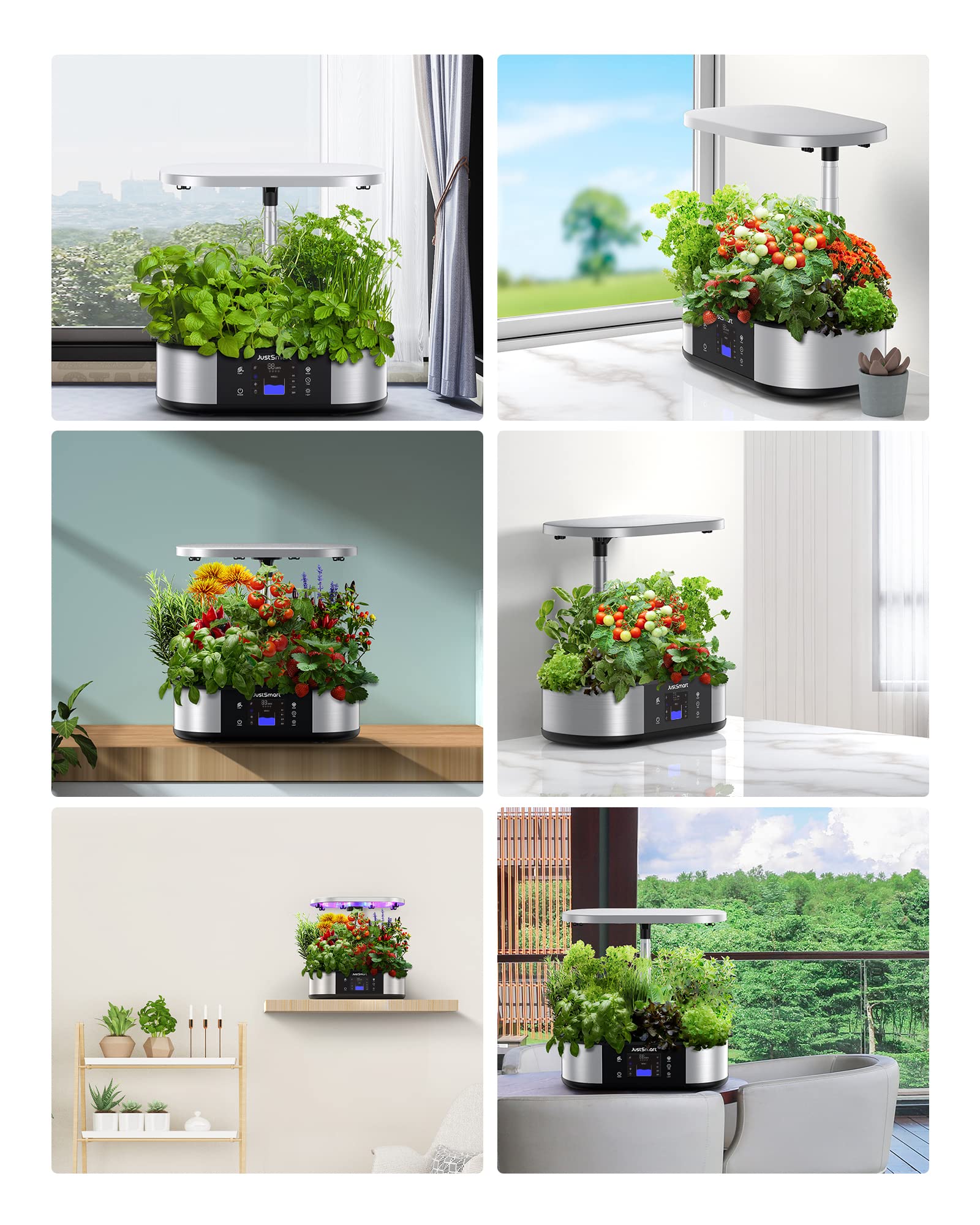di Coltivazione idroponica, Smart WiFi Garden 12 Pods, 5 modalità di Illuminazione con Lampada LED per Piante da 30 W, per Interni di Erbe aromatiche, 76 cm, Altezza Regolabile