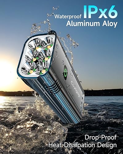 Miniatura 6 de Luces de bicicleta superbrillantes de 6 LED de 9500 lúmenes para conducción nocturna, faros delanteros de bicicleta giratorios de 360, luz de