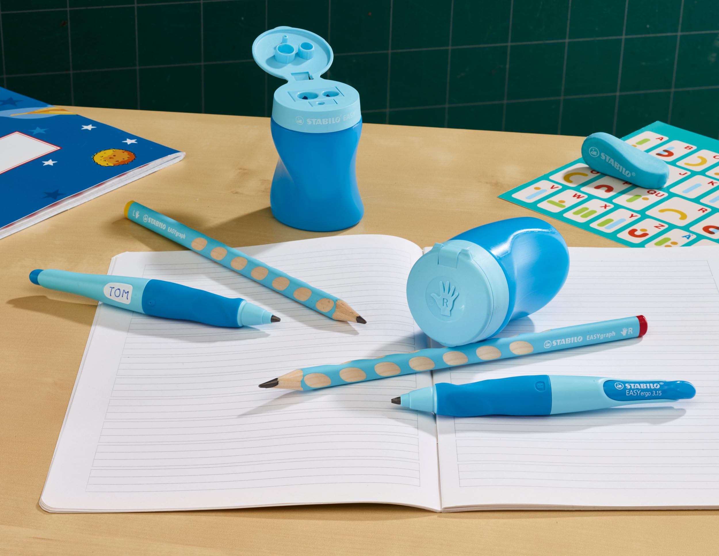 Temperówka - STABILO EASYsharpener dla praworęcznych kolor zielony
