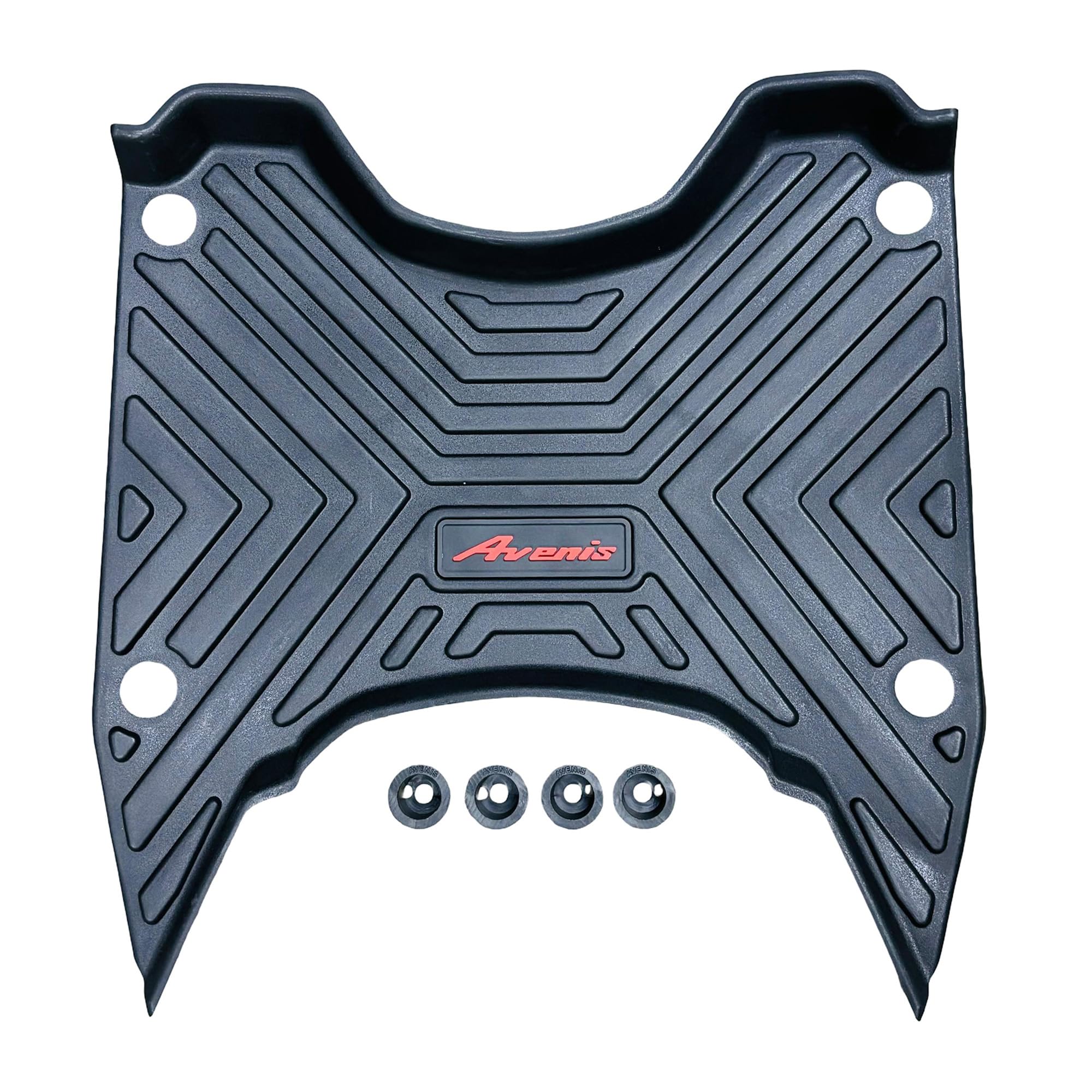 Premium 7D Scooter Mat | Waterproof Non-Slip TPE Foot Mat for Two Wheelers | Shock-Absorbent All-Weather Durable Protection | Compatible with for Use in Avenis 125 (BS6) - Black-image-12