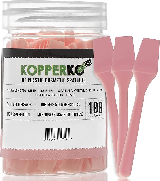 Kopperko 100 Pack 2.5 Inch Cosmetic Spatulas Small