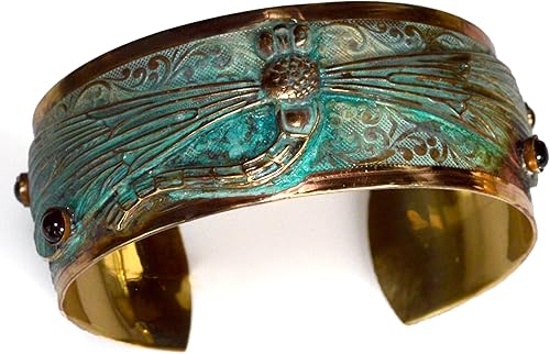 Pulsera de libélula granate auténtico