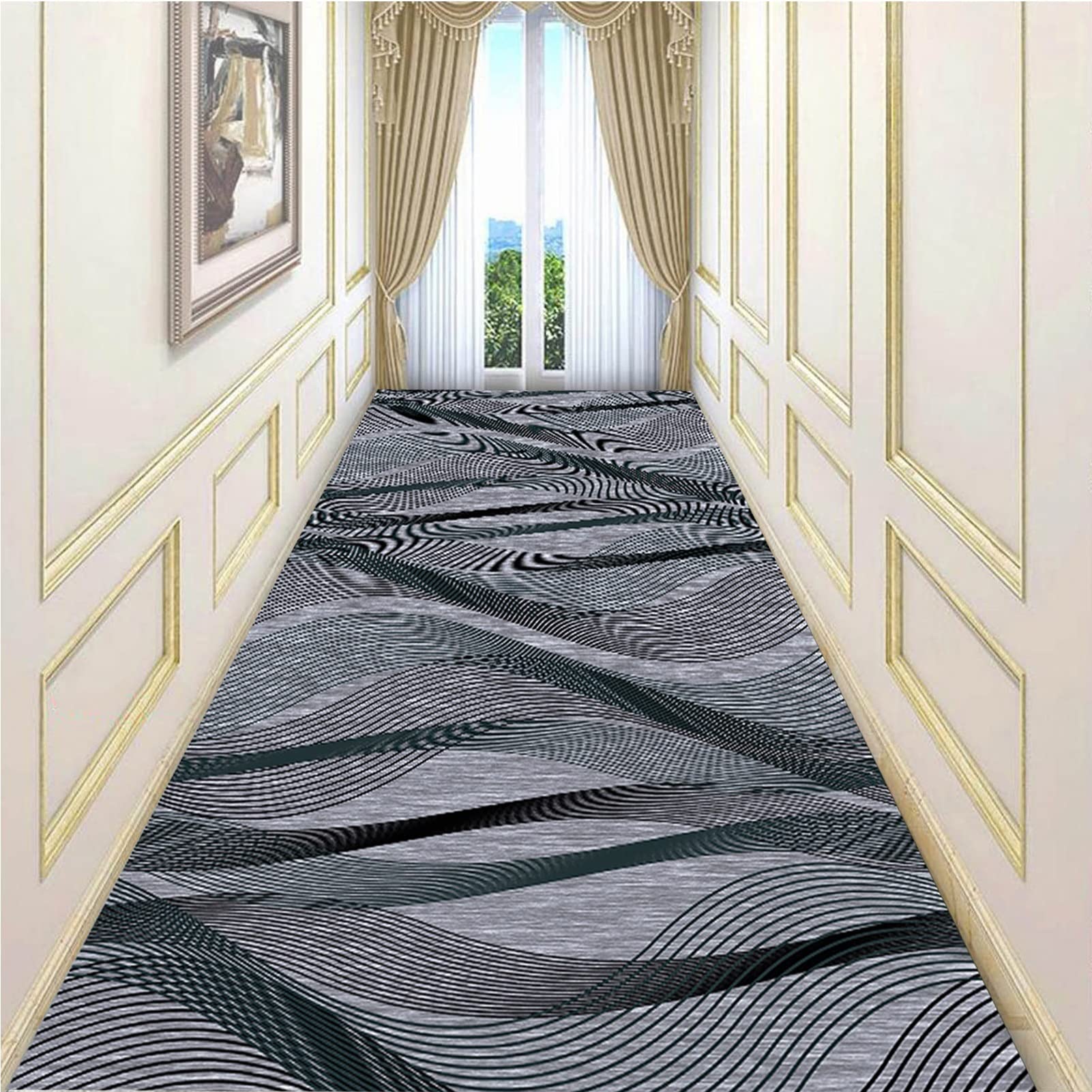 XOTAKModern Carpet Runner for Hallway,Runner Rug 1m/1.5m/2m/2.5m/3m/3.5m/4m/4.5m/5m/5.5m/6m Long Carpets for Hall Stairs Kitchen Balcony,Narrow Rug Soft Durable (Size : 2 ft × 3.3 ft)