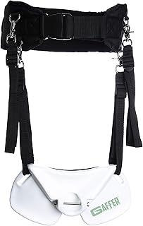 Gaffer Sportfishing Wide Body Stand Up Fishing Harness with Fighting Belt Rod Holder (Black)
