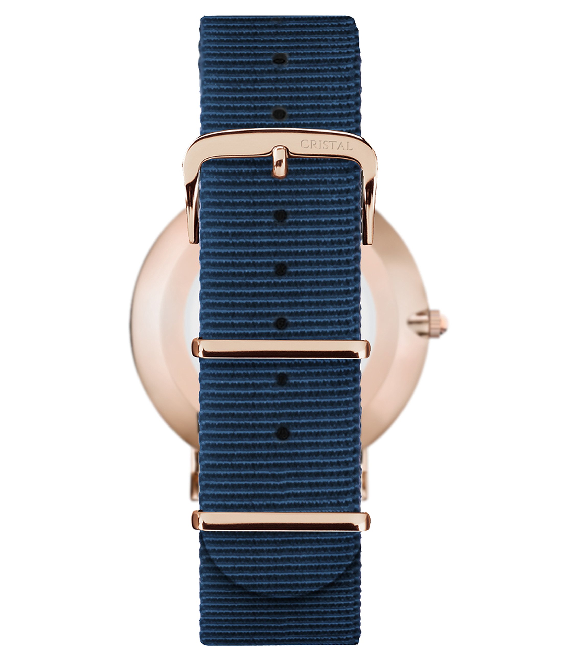 Cristal. orologio in oro rosa, unisex, cinturino in nylon
