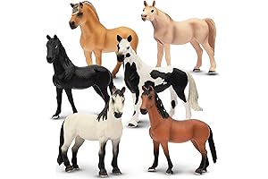 Toymany 6PCS Realistic Large Horse Figurines Set: An Equine Extravaganza