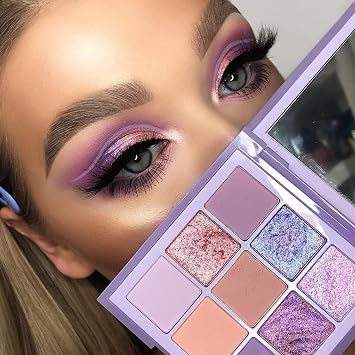 Eyeshadow Makeup Palette,3 Boxes 9Colors Matte Shimmer and Glitter Eye Shadow Palette,Blendable Long Lasting Eye Shadow (B)