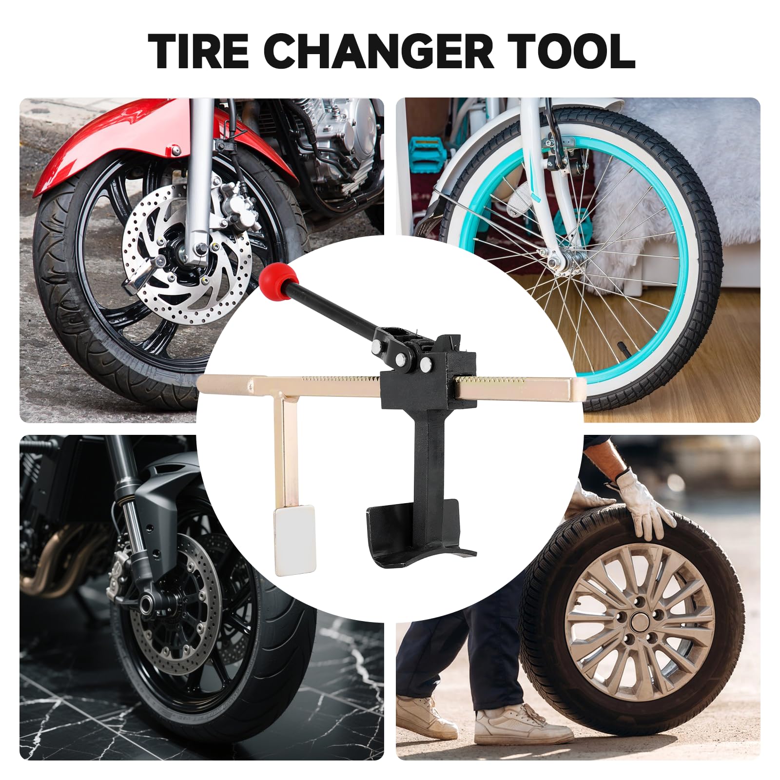 BAOSHISHAN Cambiador de neumáticos Manual Kit de desmontaje de neumáticos para Motocicletas, Tractores y Camiones