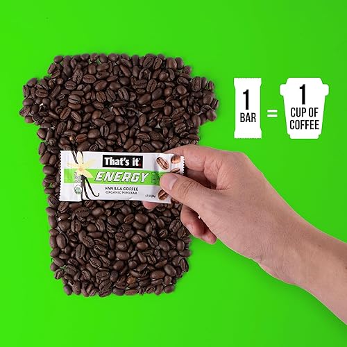Miniatura 3 de That's it. Organic Energy Coffee Mini Bars - Vainilla, paquete de 15, 0.7 onzas