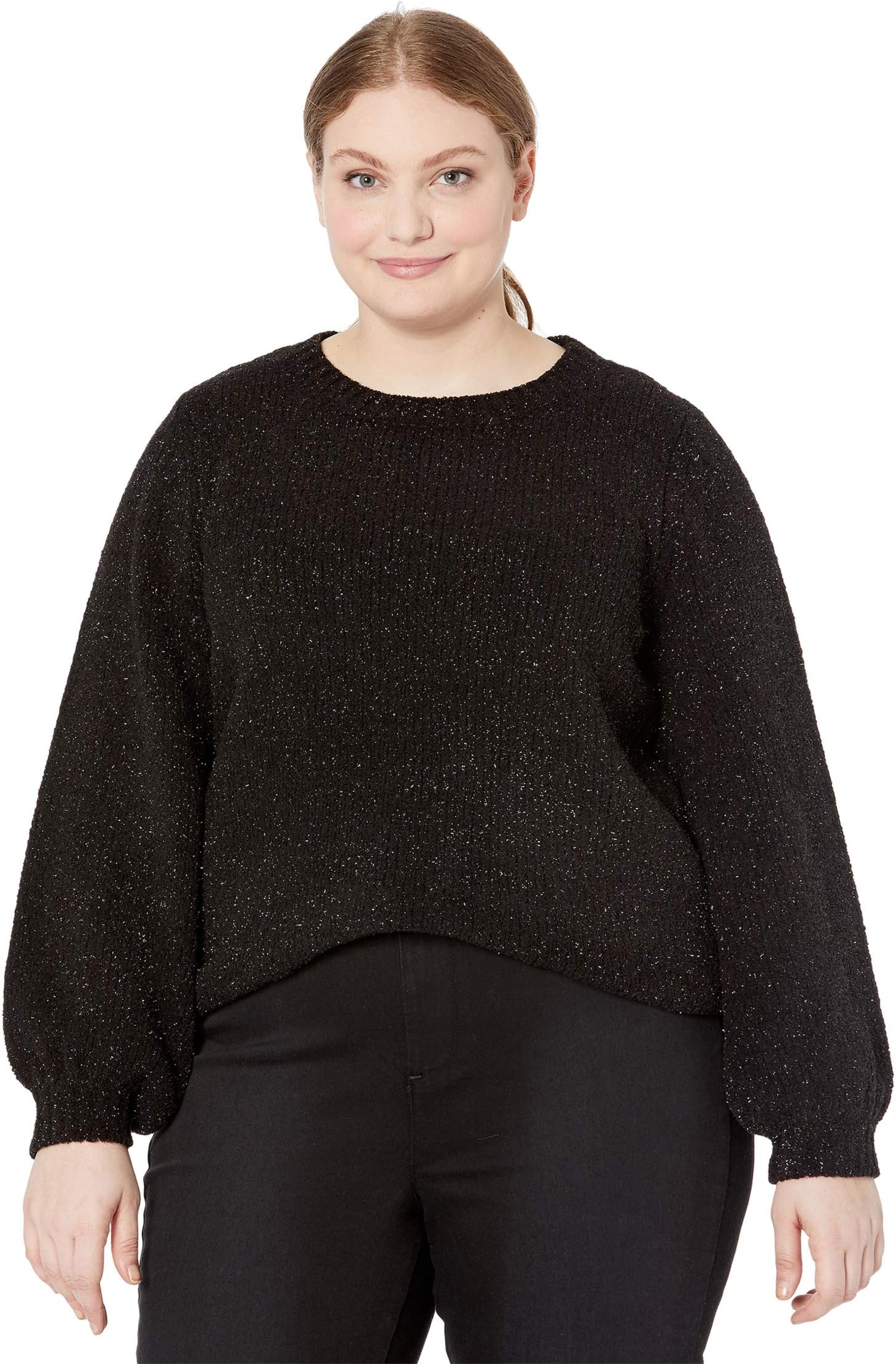 plus size puff sleeve sweater
