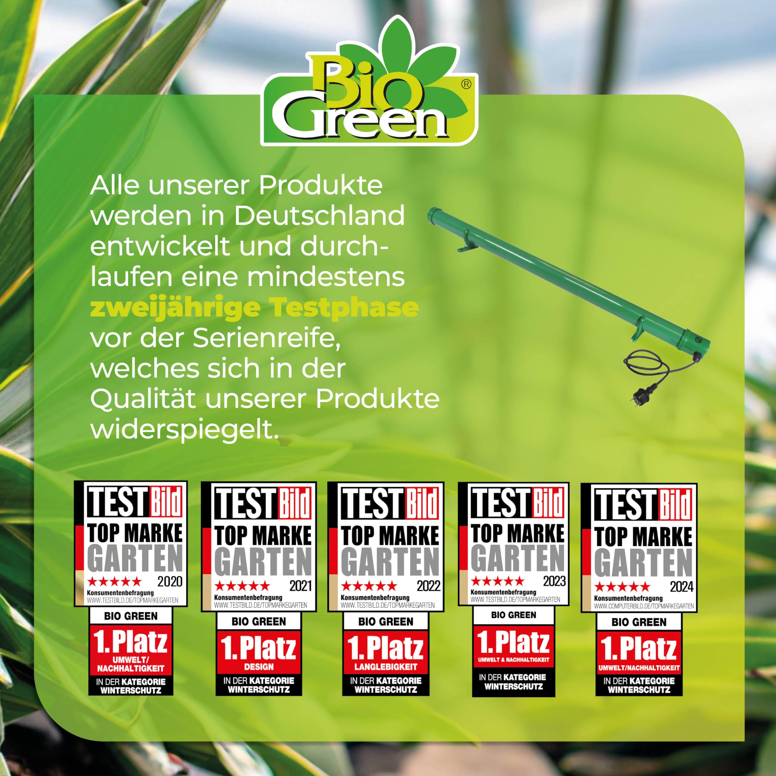 Bio Green EF 135 Détecteur de Gel Electrique 135 W 5 x 92 cm
