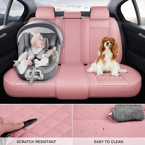 Miniatura 5 de Juego completo de fundas de asiento de automóvil, fundas universales de cuero para asiento de automóvil, funda de cojín de cuero impermeable para