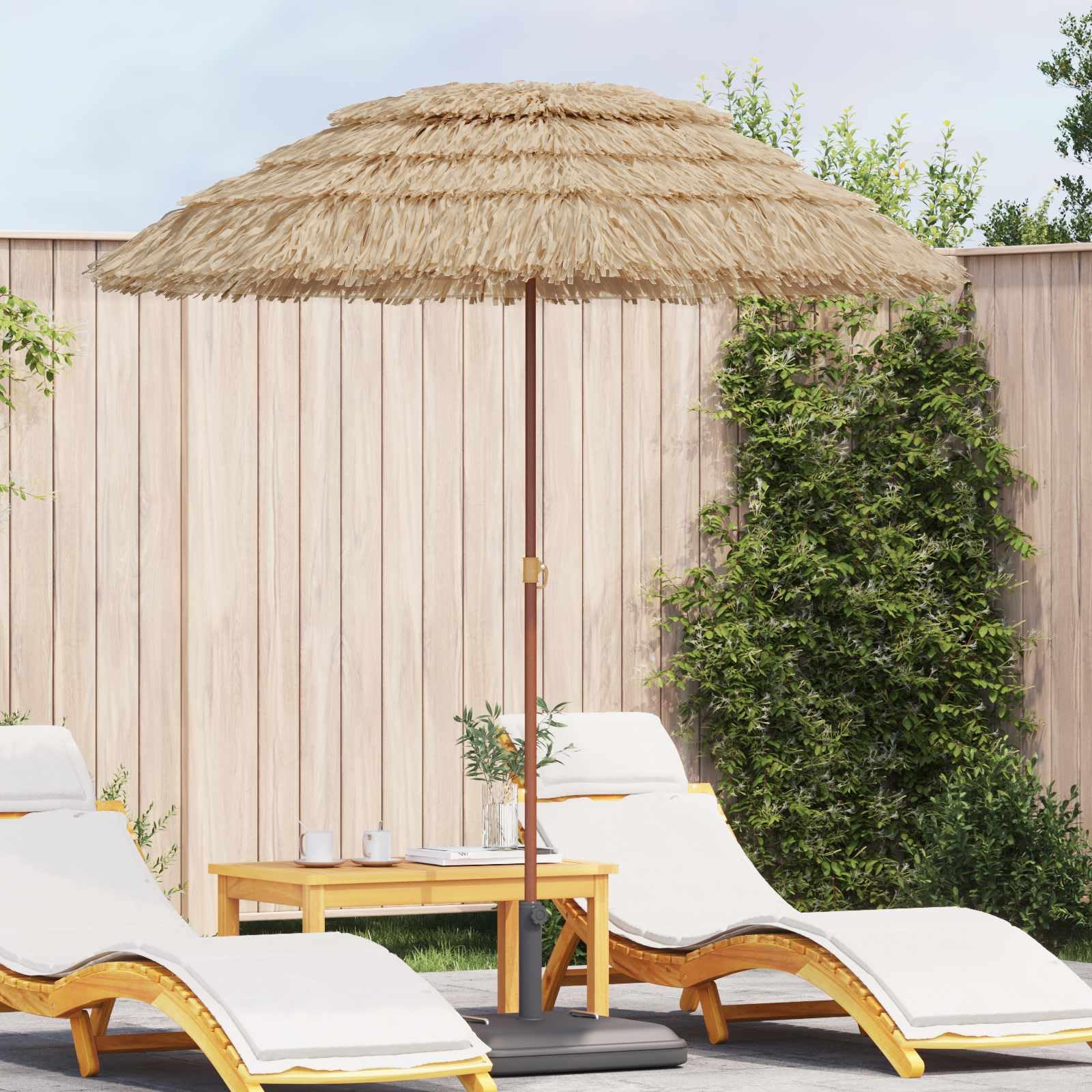 Parasol plażowy naturalny 160 x 160 x 196 cm poliester stal