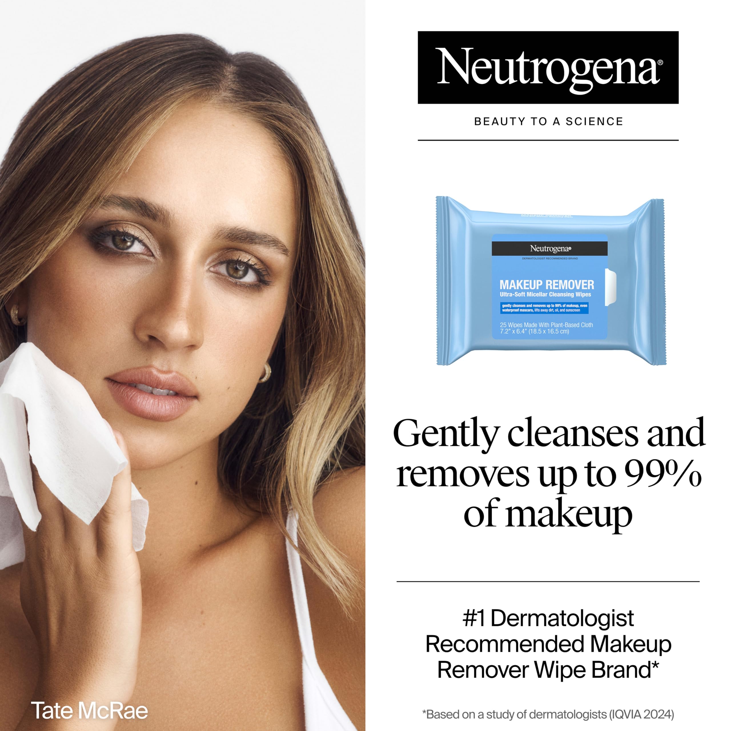 Toallitas de limpieza para quitar maquillaje, toallitas 25 prehumedecida - Neutrogena