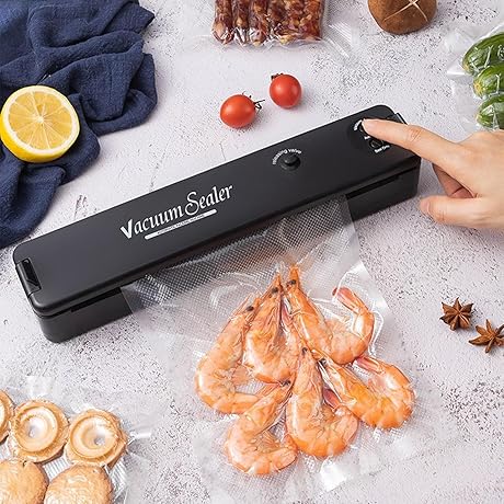 Prime Deals Vacuum Sealer Machine | Automatic Food Saver & Protector with 10 Sealing Bags