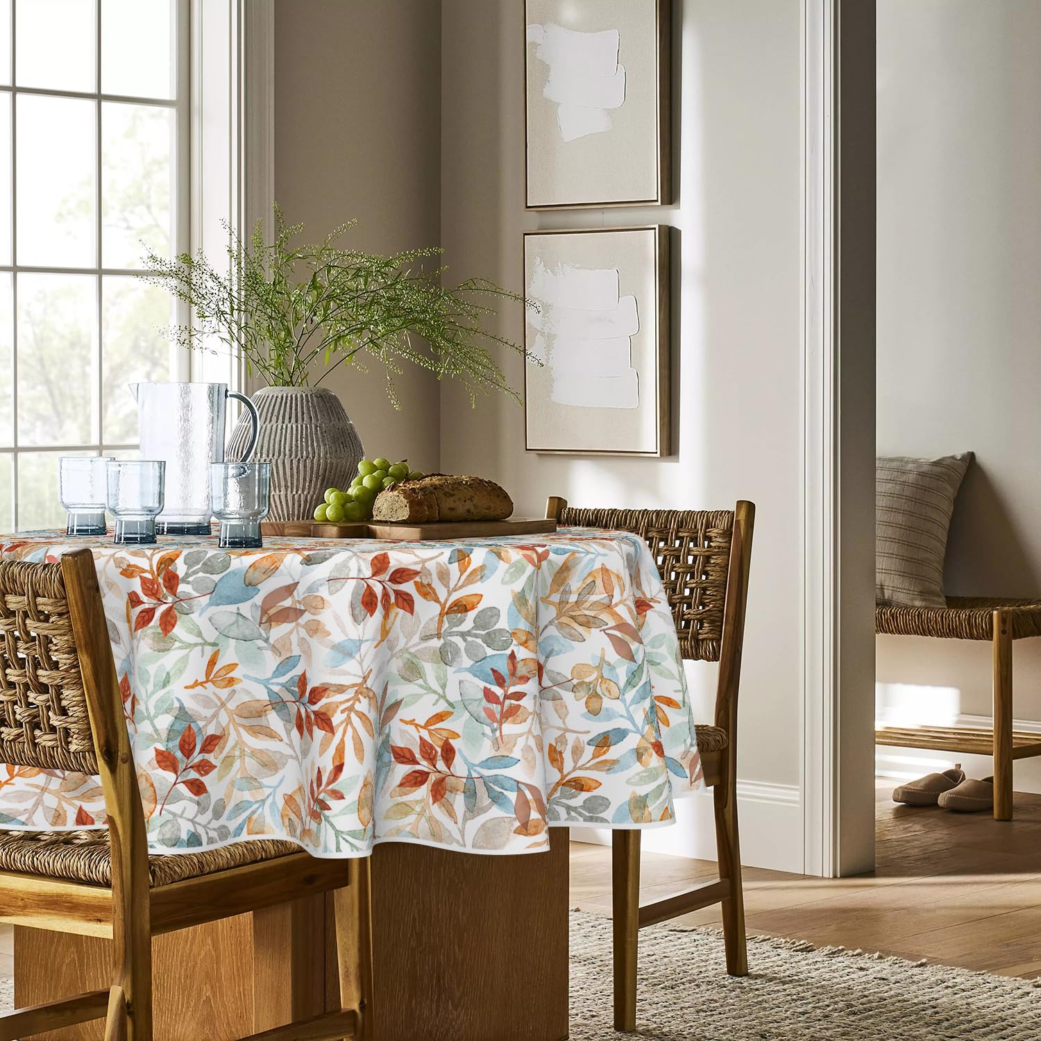 Horaldaily Fall Tablecloth 60x140 Inch, Thanksgiving Autumn