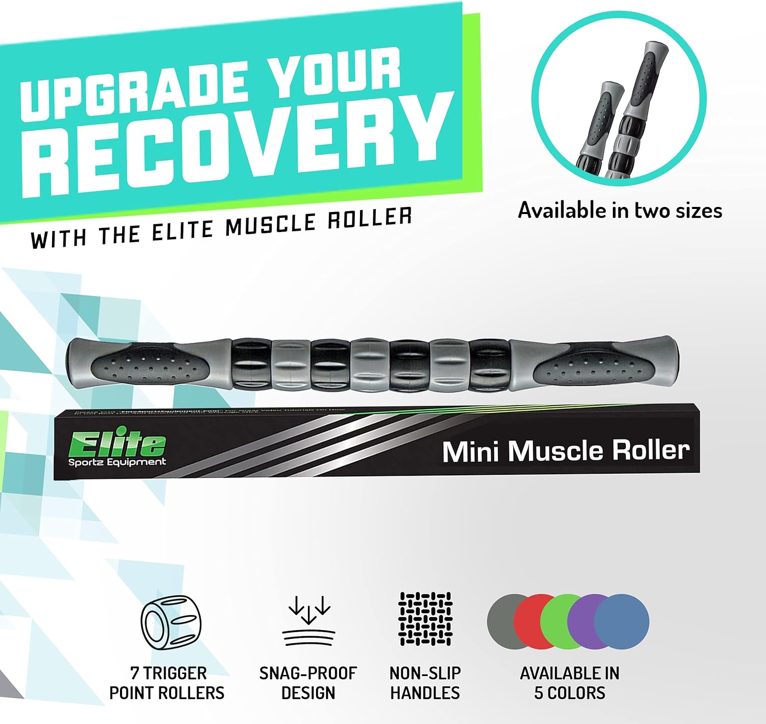 Elite Massage Muscle Roller Stick for Runners Fast Muscle Relief from Sore and Tight Leg