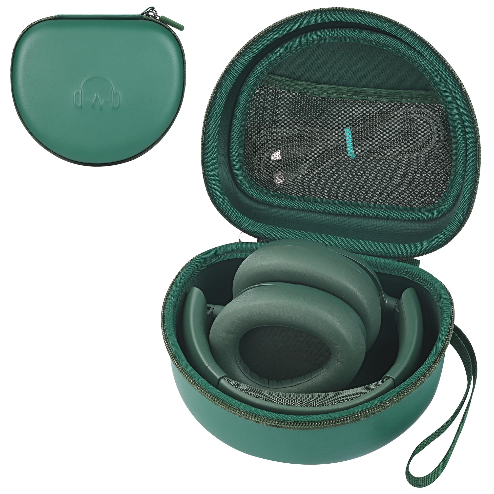 Funda para auriculares compatible con auriculares inalámbricos JLab JBuds Lux ANC, Raycon The Everyday Wireless Bluetooth sobre la oreja (verde)