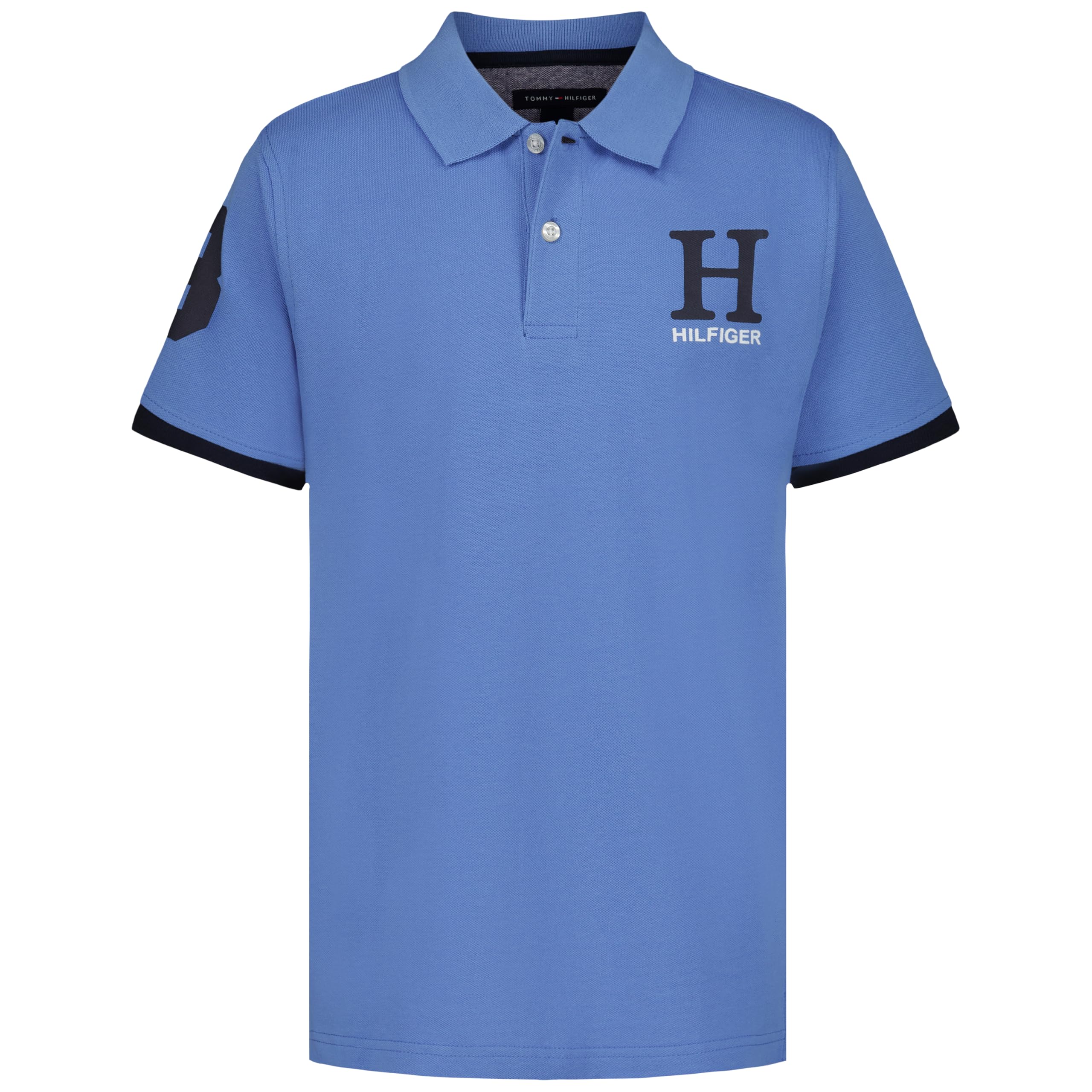 Boys Short Sleeve Premium Pique Polo Shirt, Button Closure, Soft & Comfortable