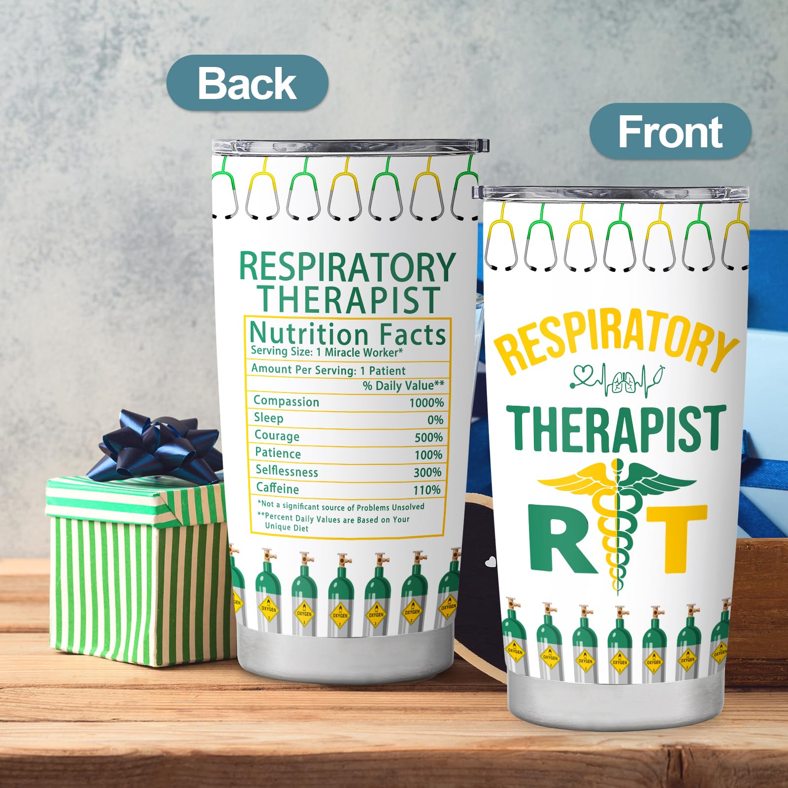 Respiratory Therapist Gifts Tumbler,RT Week Gifts,Gift for Rt On Respiratory Care Week,Travel Coffee Tumbler Mug 20oz