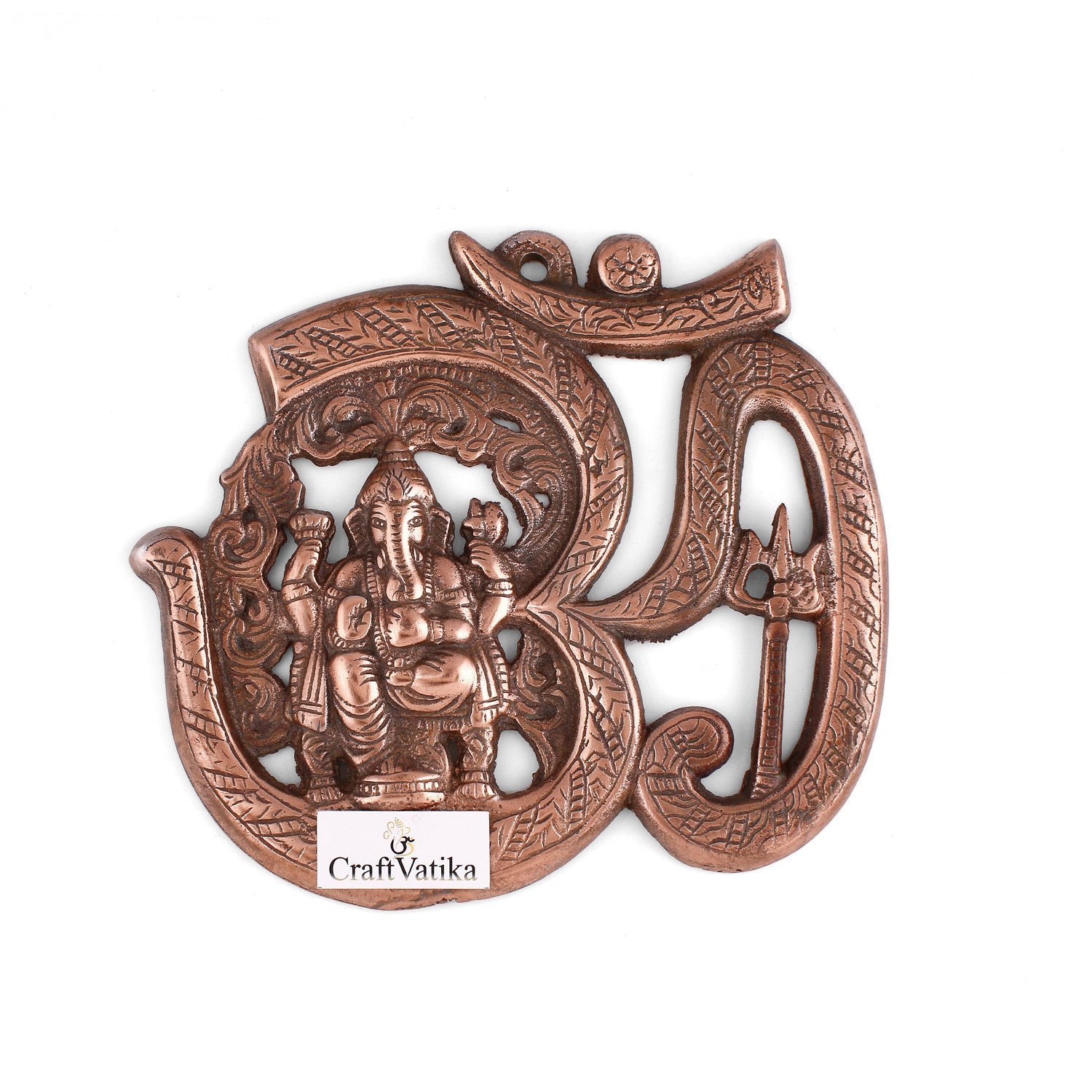 Buy CraftVatika Large Lord Ganesha Om Metal Wall Hanging Spiritual Om