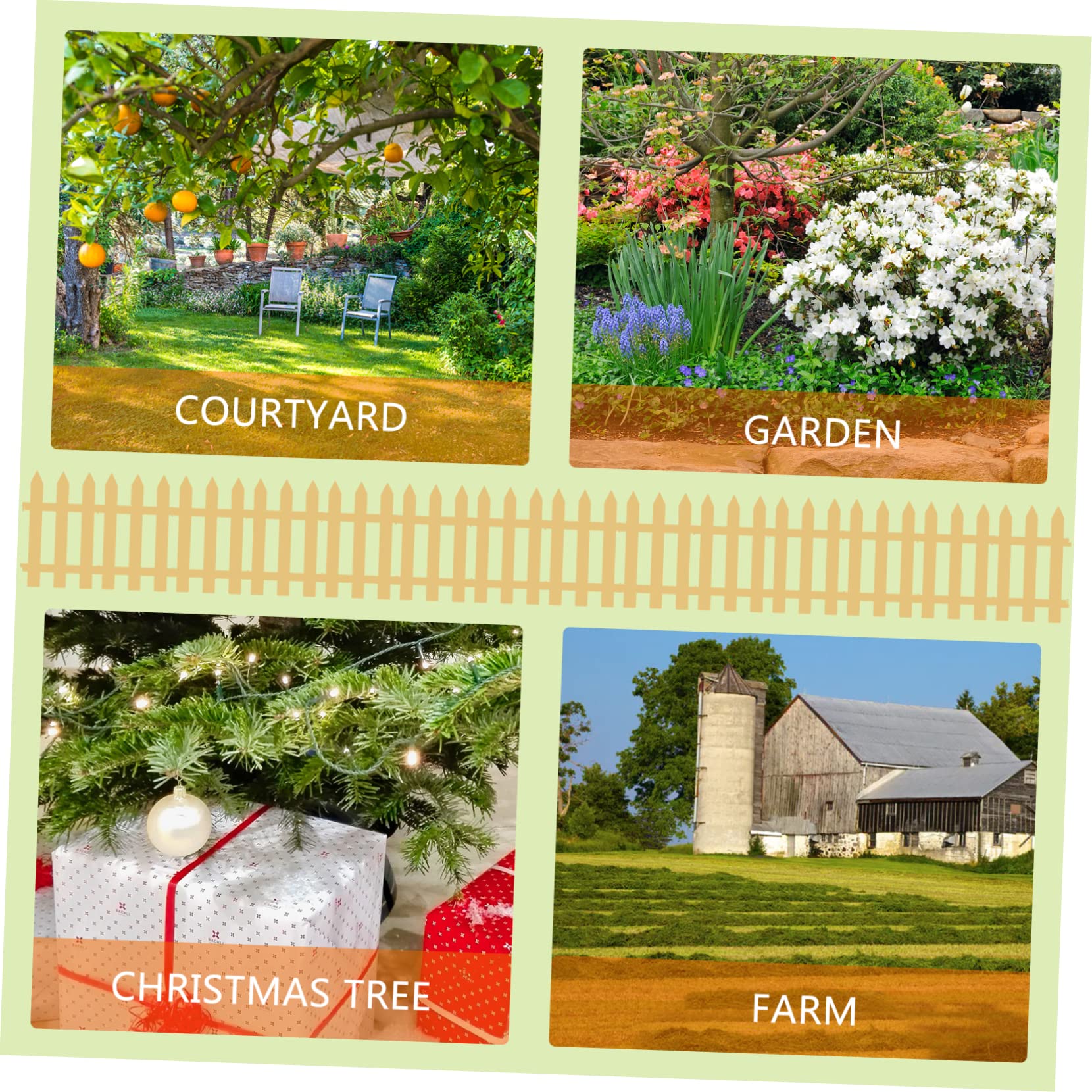 BESPORTBLE 1 Pc clôture de noël Jardin clôture palissade grillage jardin clôture jardin claustra bois exterieur décor clôtures en bois de cour extérieure clôture en bois de la cour légume
