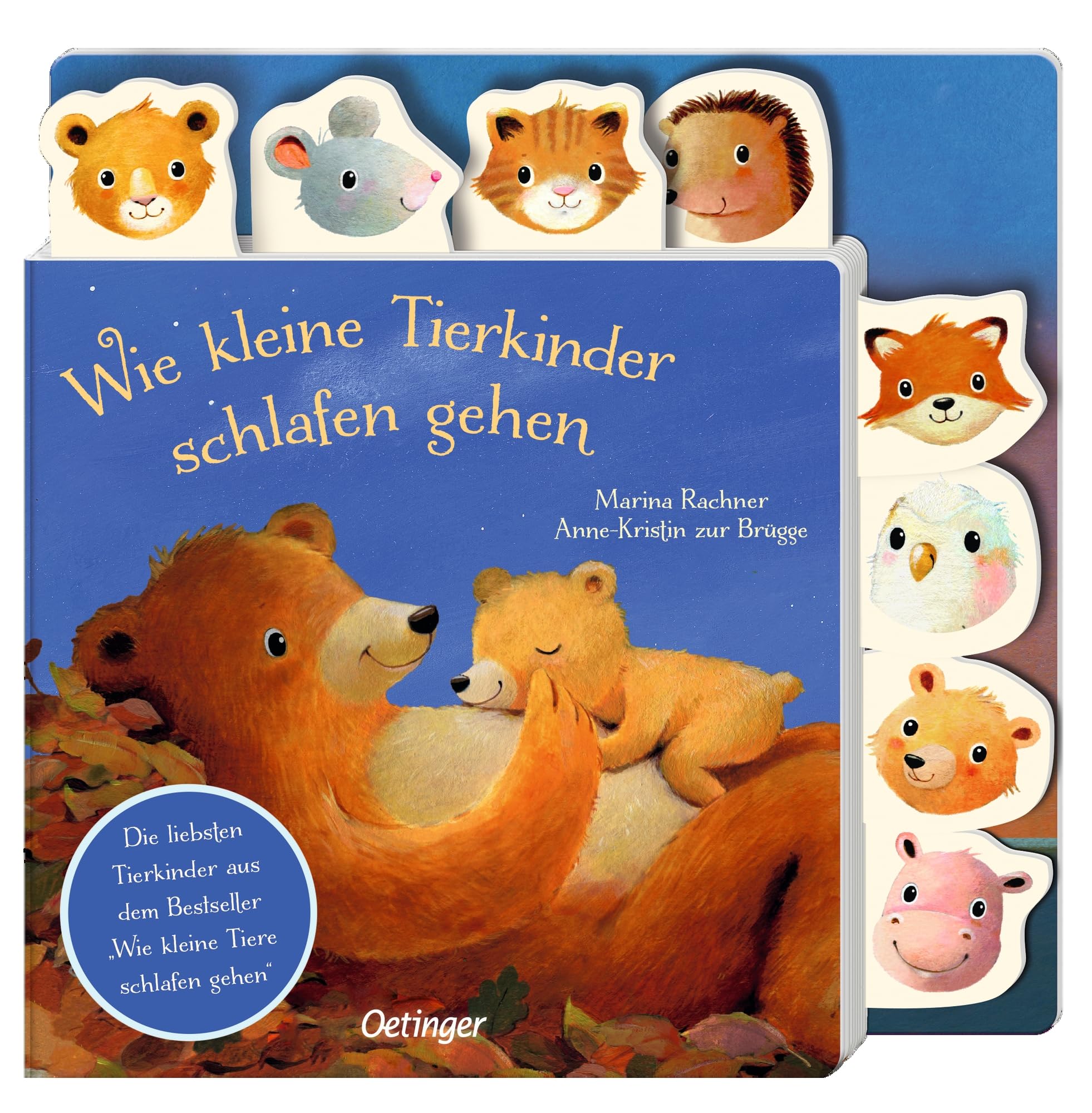 Wie kleine Tierkinder schlafen gehen: Gute-Nacht-Registerbuch