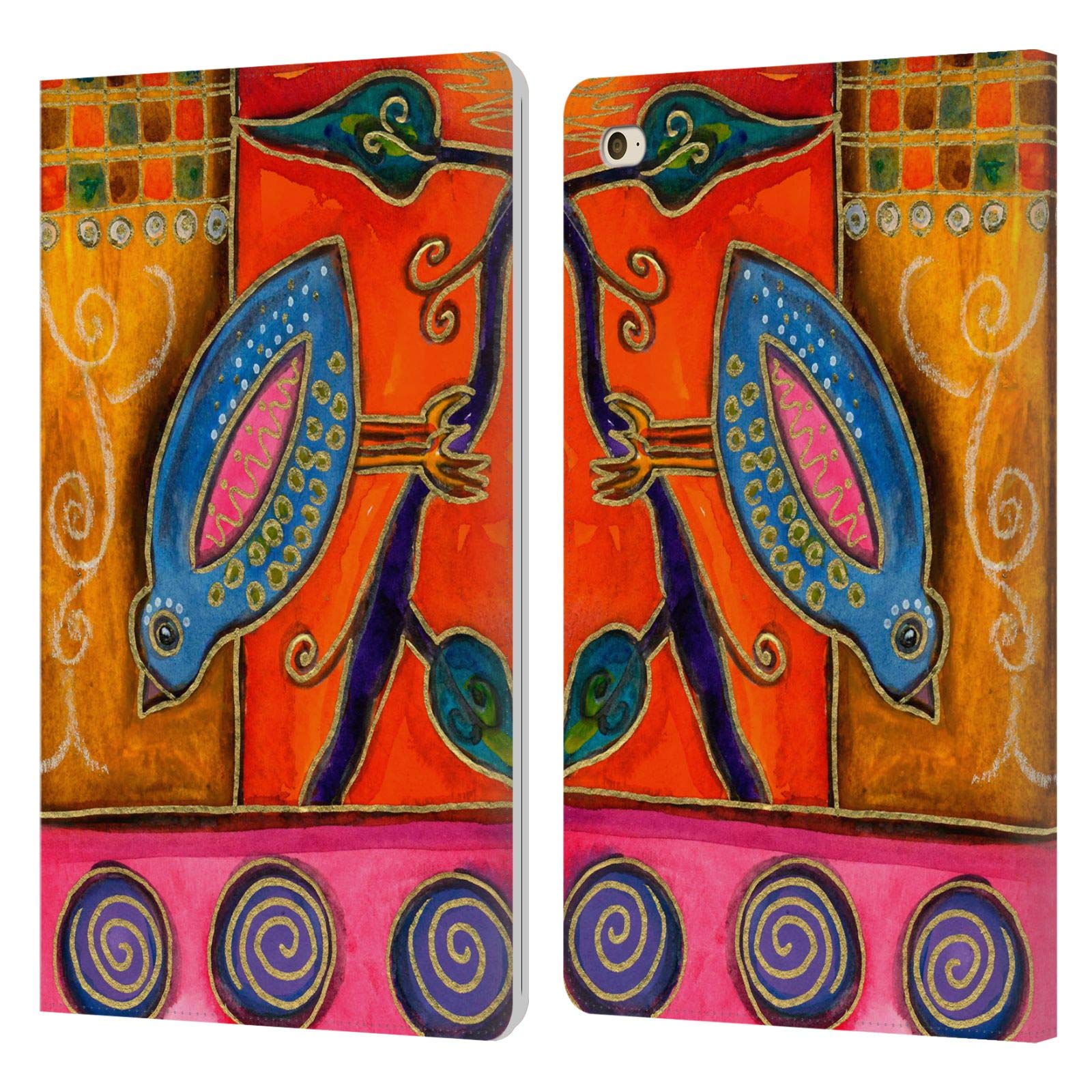 Head Case Designs Officially Licensed Wyanne Funky Little Bird Birds Leather Book Wallet Case Cover Compatible with Apple iPad Mini 4