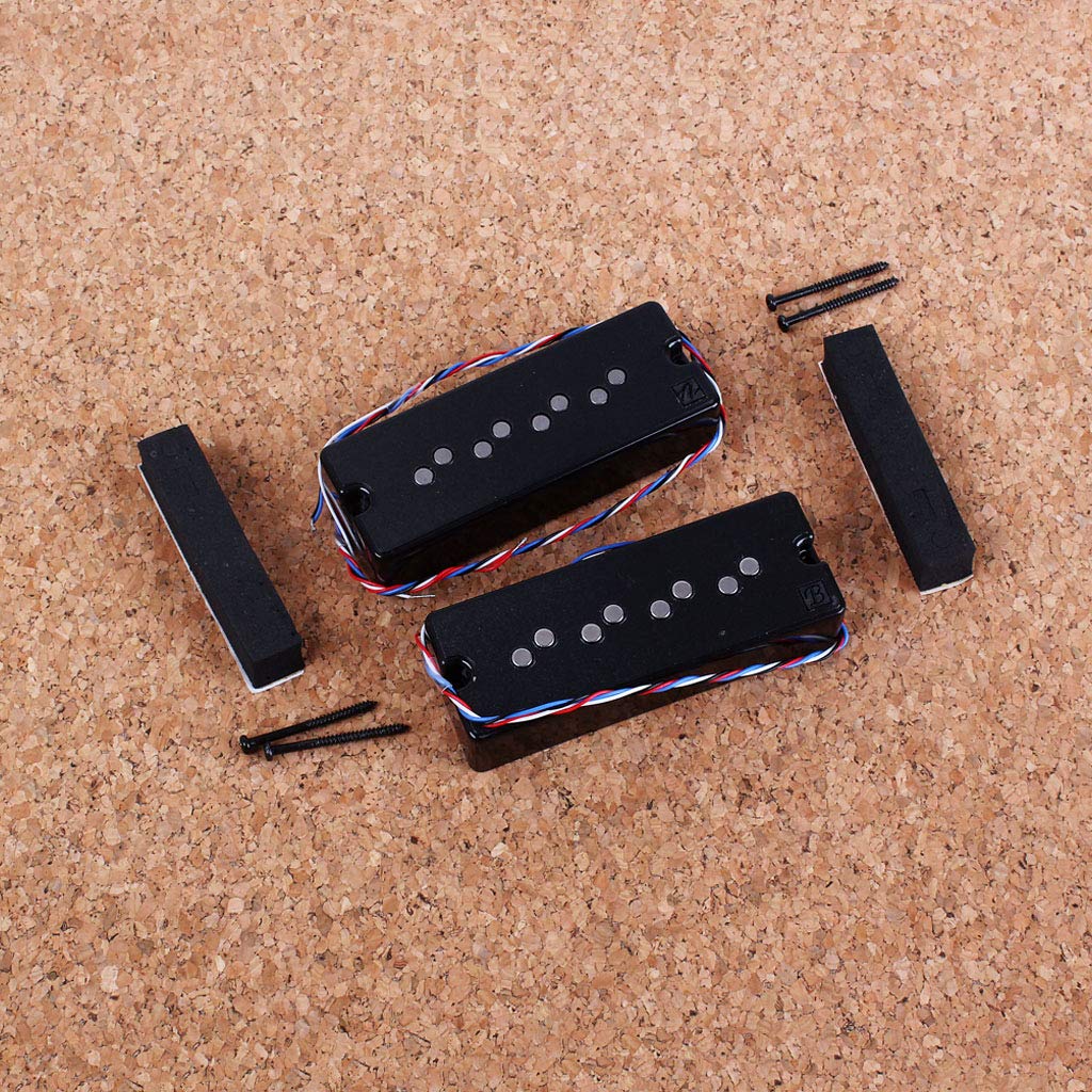 Alnicov Pickup per basso Set di pickup Humbucker a doppio strato con saponetta per parti di basso a 5 corde