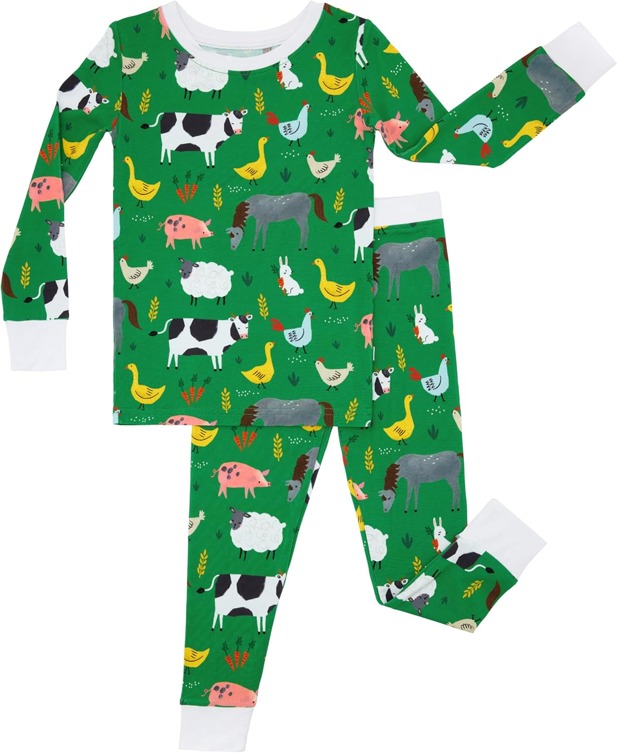 Little Sleepies Two-Piece Pajama Set for Boys & Girls, Soft Viscose from Bamboo Toddler Pajamas for Kids, Family Matching PJs