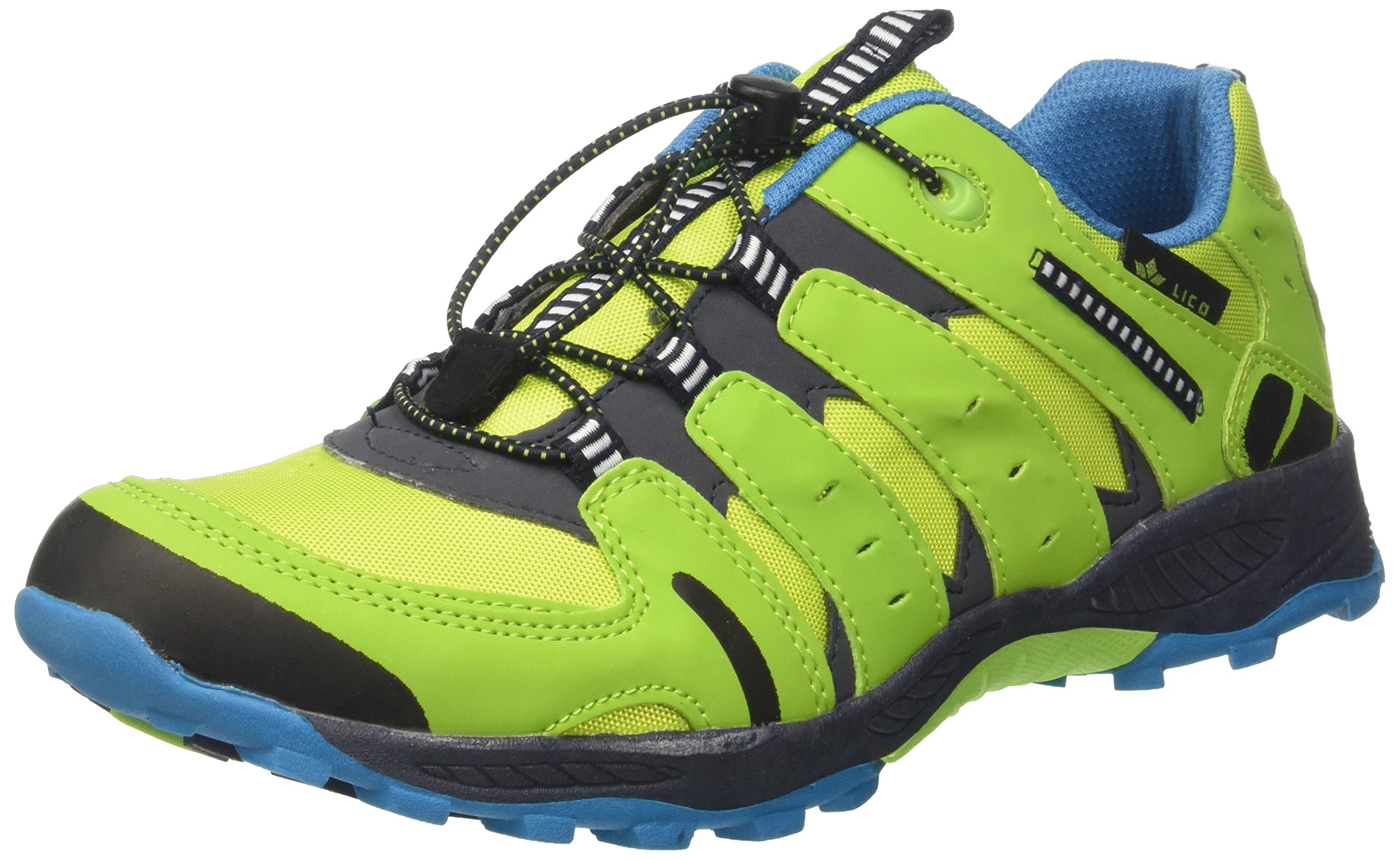 Lico Unisex Kinder FREMONT Trekking & hiking shoes, Blue (Lemon/Marine/Petrol Lemon/Marine/Petrol), 7 UK