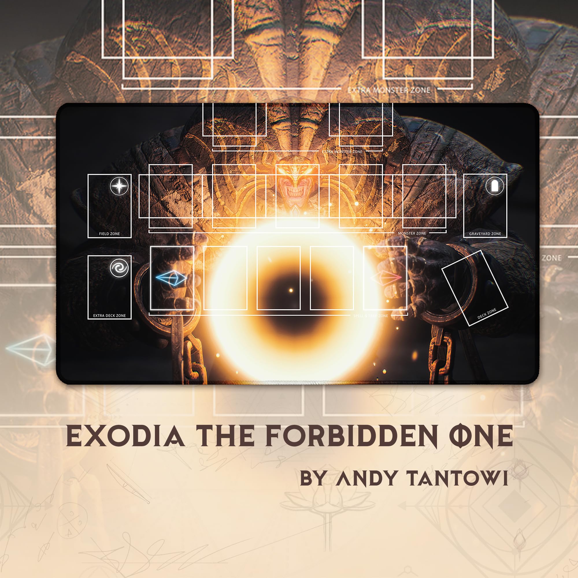 Yu-Gi-Oh! Exodia The Forbidden One Playmat / Mouse Pad - 24x14 Inch, Non-Slip Yu-Gi-Oh! Exodia The Forbidden One Playmat / Mouse Pad - 24x14 Inch, Non-Slip
