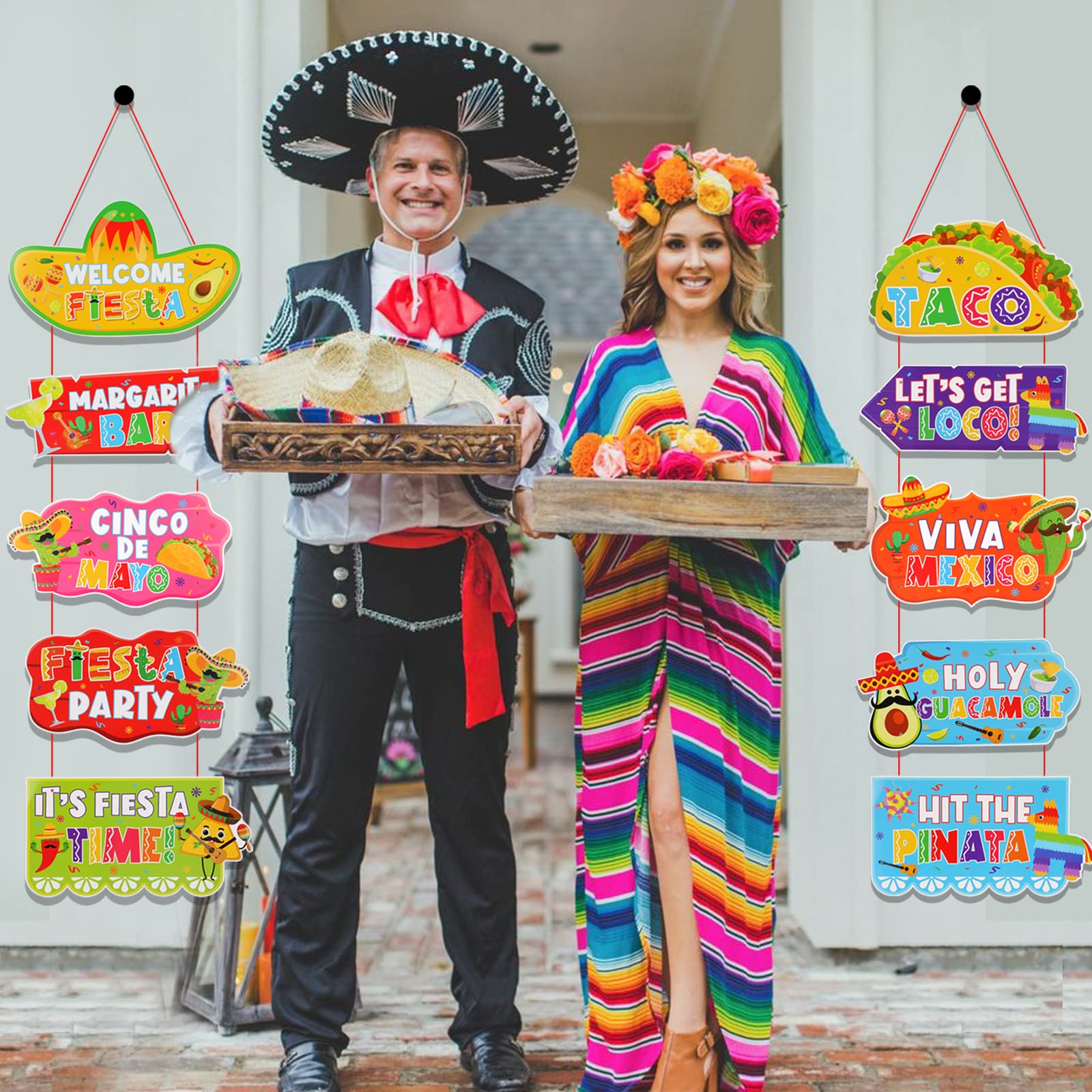 HOWAF Fensteraufkleber – Mexikanische Fiesta, Cinco De Mayo Motive, 30x20 Cm, Statisch Haftend