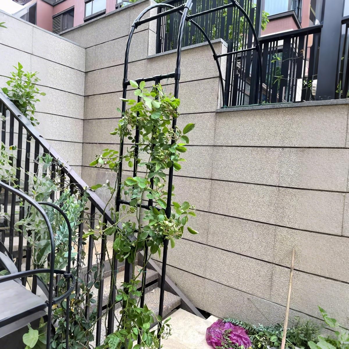 Arco da Giardino per Rampicanti, Esterno Metallo Archi per Rose Resistente alle Intemperie H 240 270 cm Carichi Pesanti Semiarco Arch Pergole, Archetto Supporto per Piante((WxH) 150x270cm)