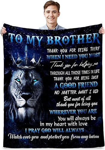 Manta de regalo para hermano, regalos para hermano de hermana, regalo de hermano mayor de parte de hermana, ideas de regalos de cumpleaños para