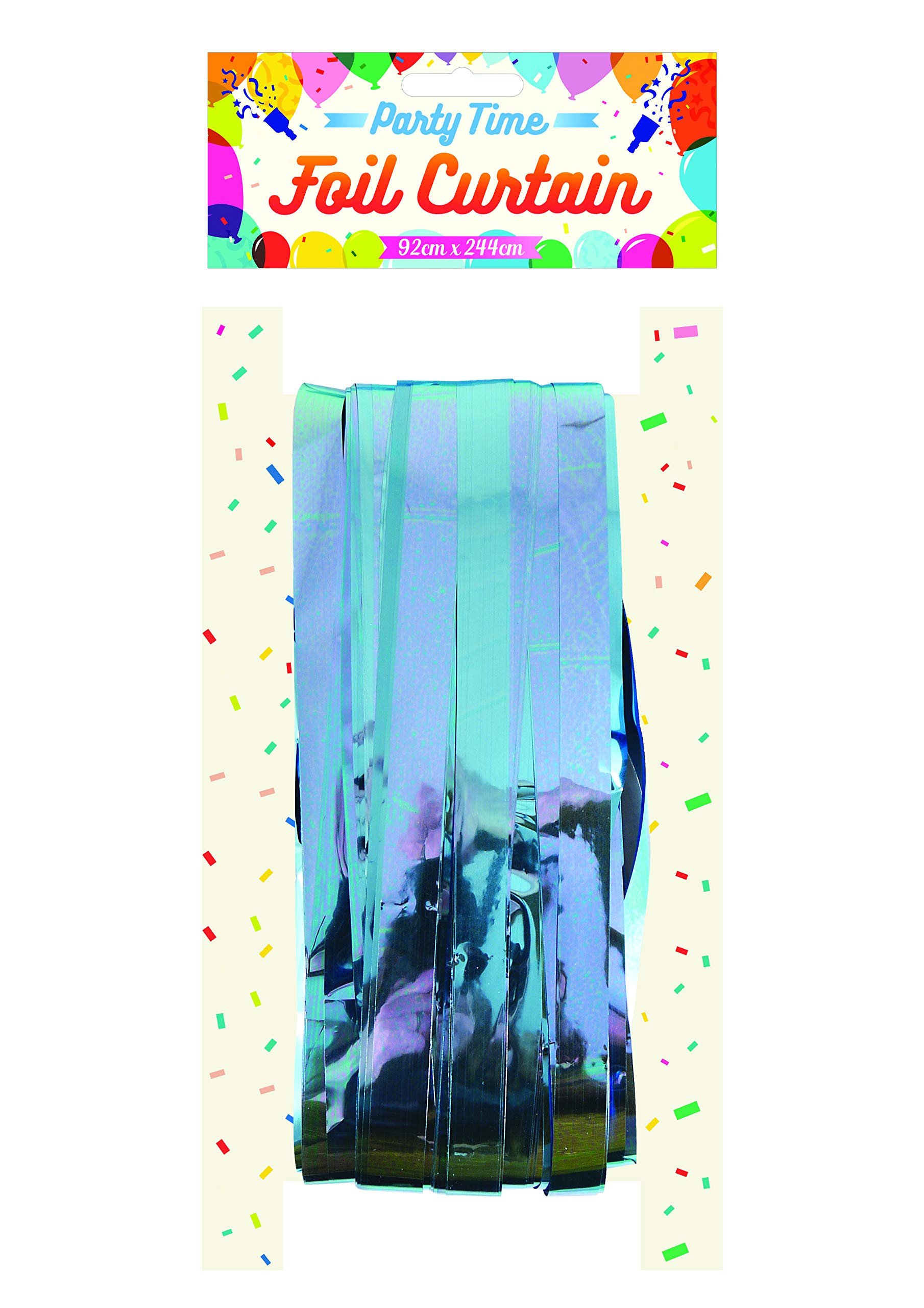 Henbrandt Baby Blue Big 3Ft X 8Ft Fringe Foil Curtain Party Tinsel Backdrop Party Wedding Decoration (Baby Blue)
