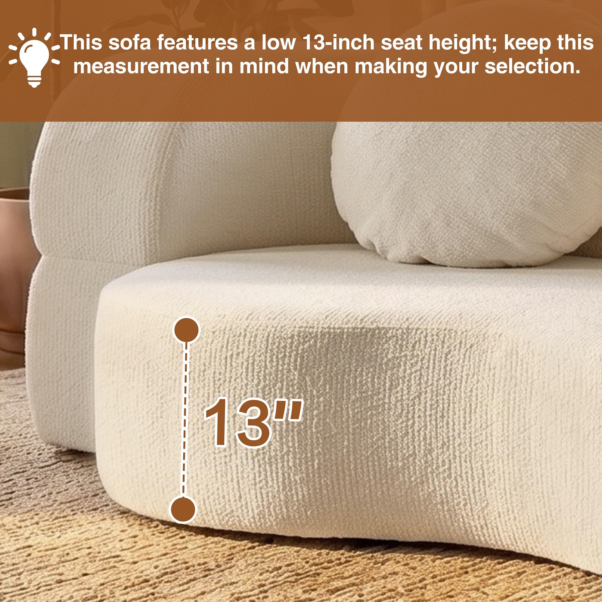 Shintenchi 78" Convertible Sofa Bed, Sleeper Boneless Futon Sofa, White | 2-in-1 Loveseat Floor Couch, Full Size Foldable Guest Bed, with 2 Pillows, Memory Foam, for Living Room Bedroom, No Assembly