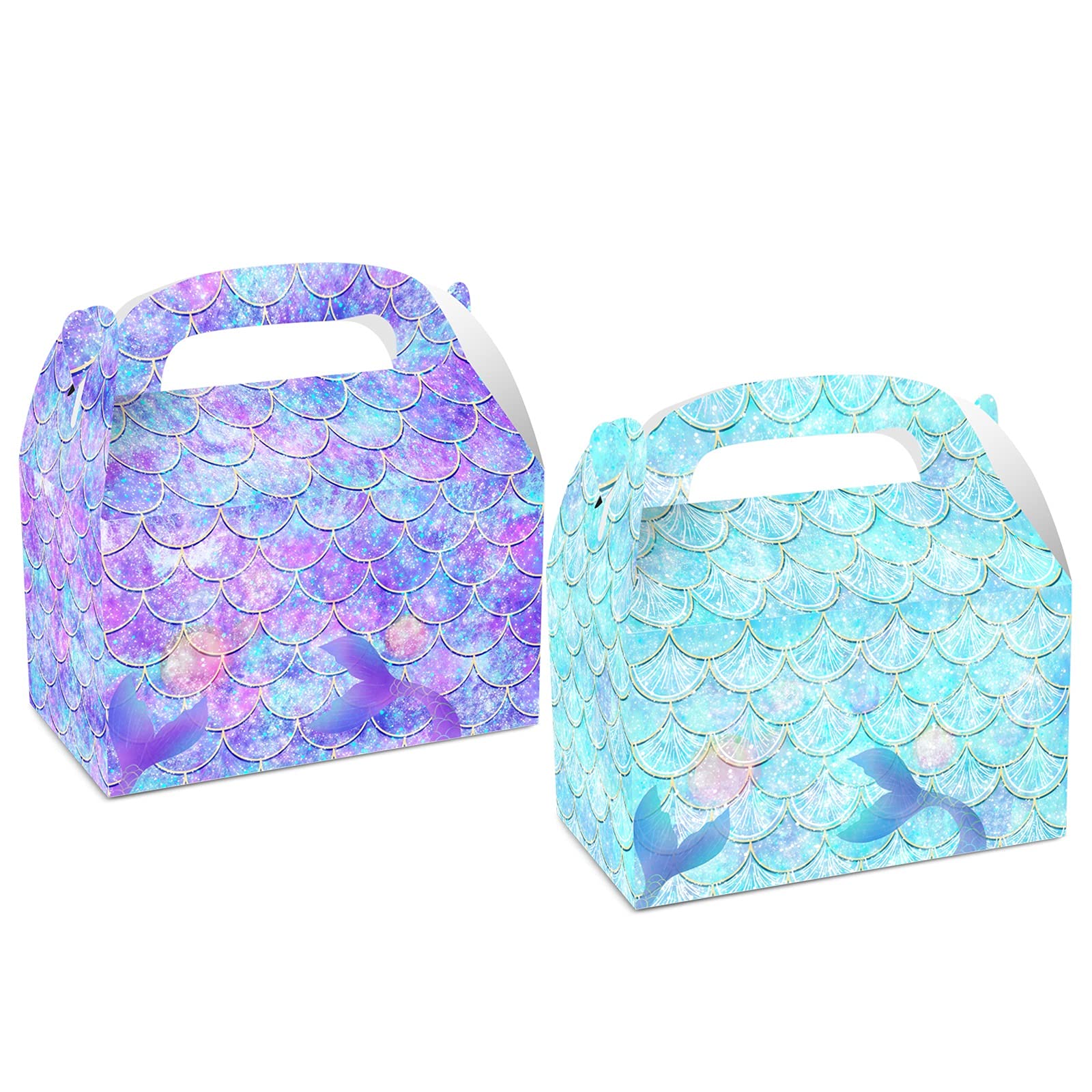 Buy Mermaid Candy Treat Boxes, 12 Packs Mermaid Gift and Goodie Paper