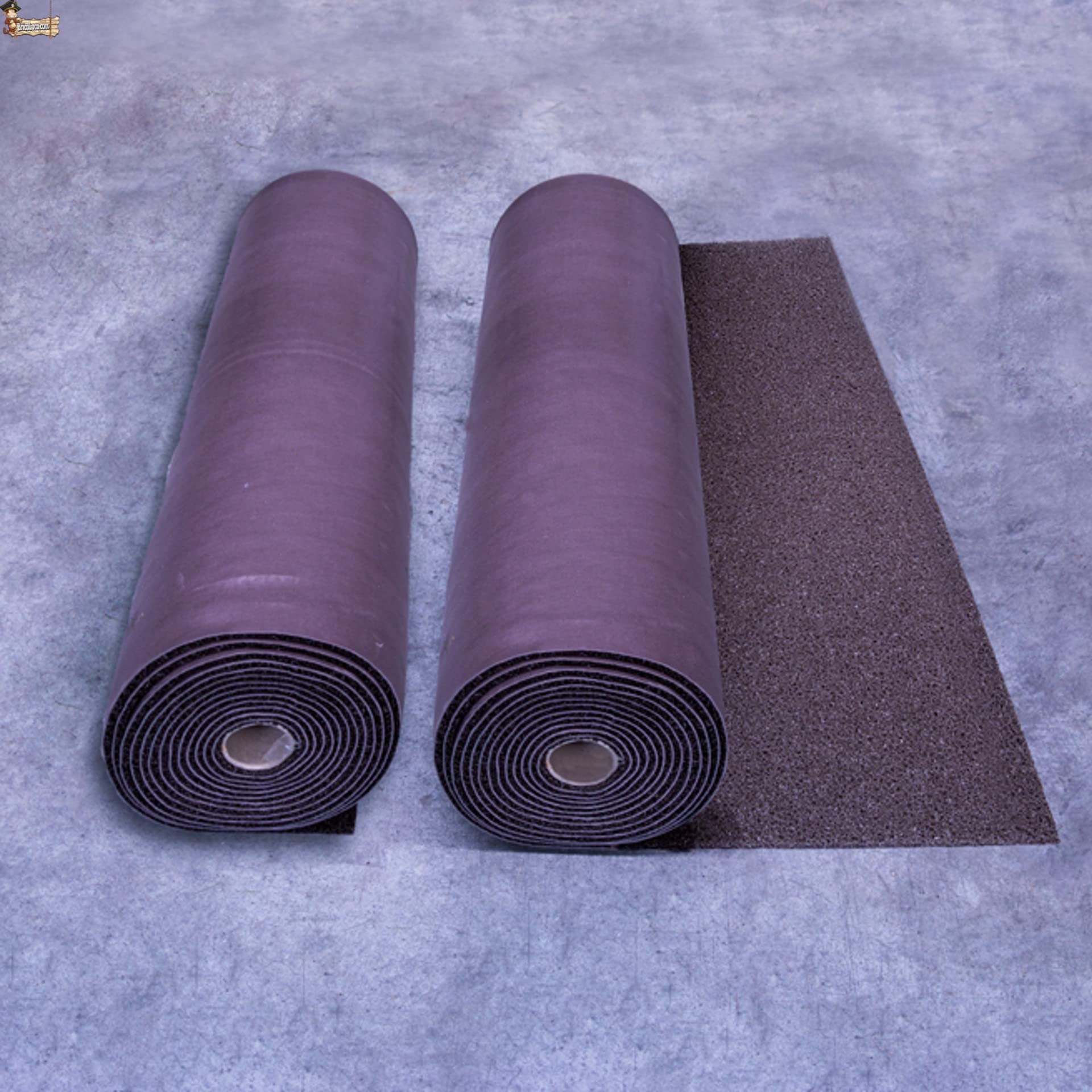 BricoLoco.com Zerbino ingresso casa, terrazzo. Gomma per ricci esterni o interni. blu. da metri o rotolo. Larghezza 1,20 MTS. x 12 MTS. Spessore 10 mm. con base. Tappeto Vinile Riccioli. (12 metri,