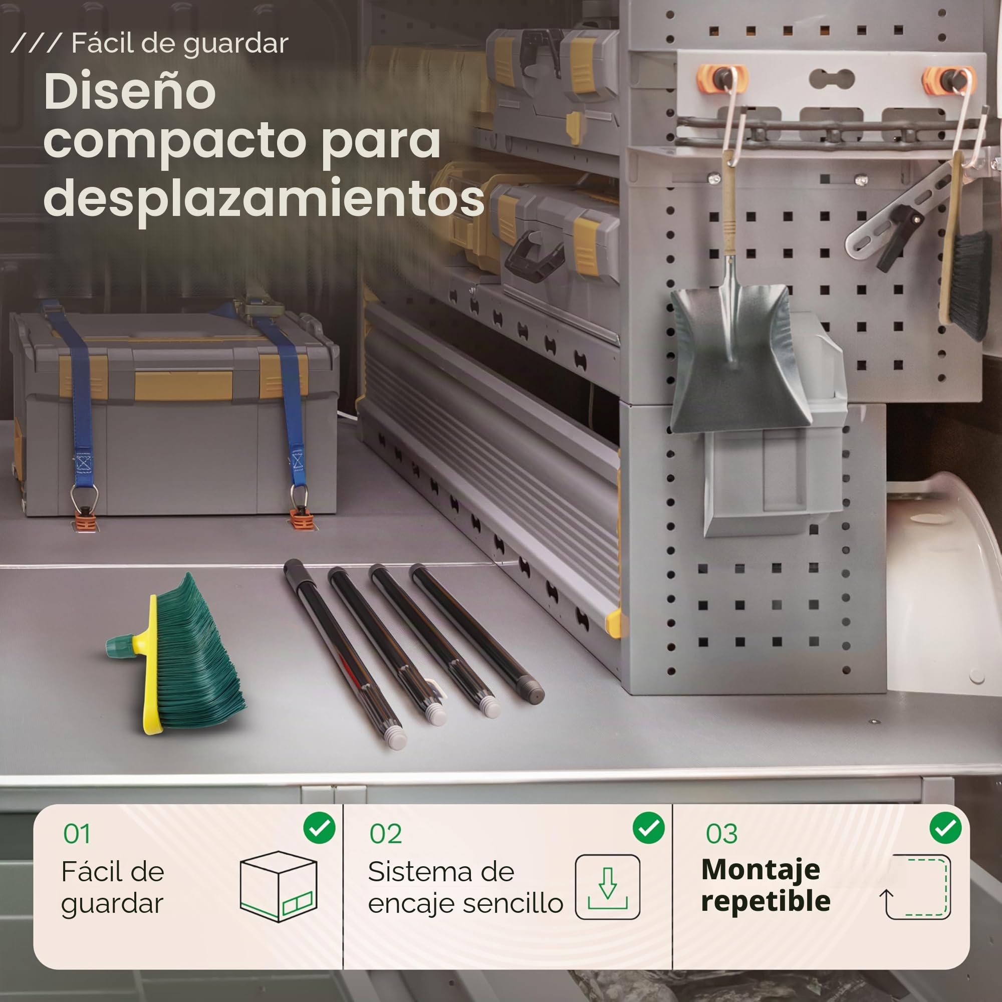 Novaliv Escoba Premium con Mango de 30 cm, Cepillo Especial de Cerdas Curvas, Cabezal de Plástico para Jardín, Rascadora, Césped Artificial, Ideal para Camping